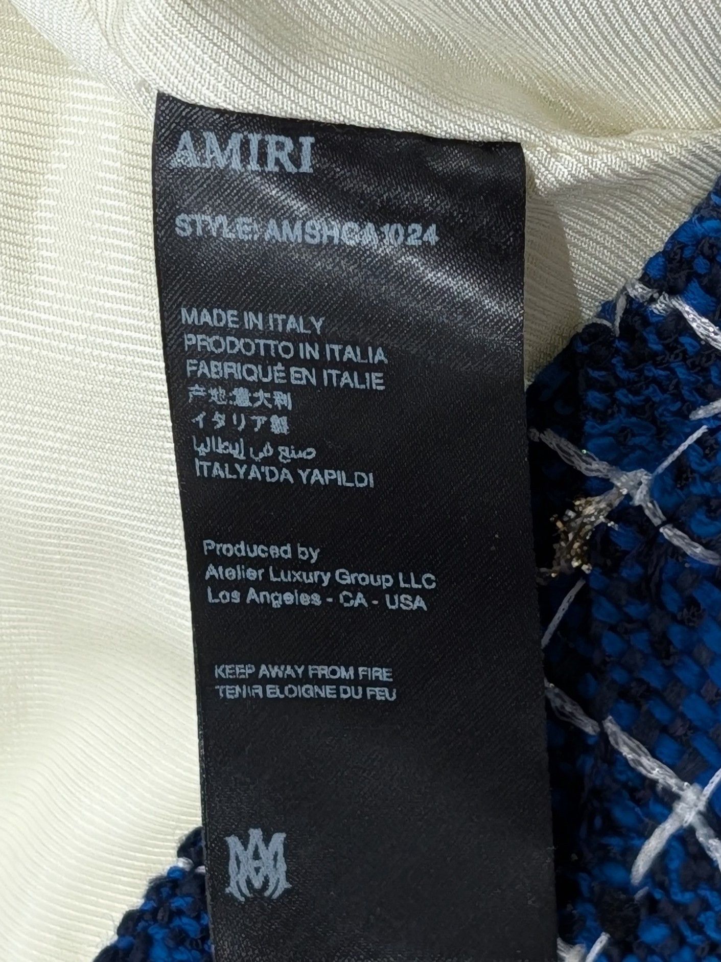 Amiri AMIRI Stripe Boucle Tweed Shorts Navy 52 US 36 Size US 36 / EU 52 - 5 Thumbnail