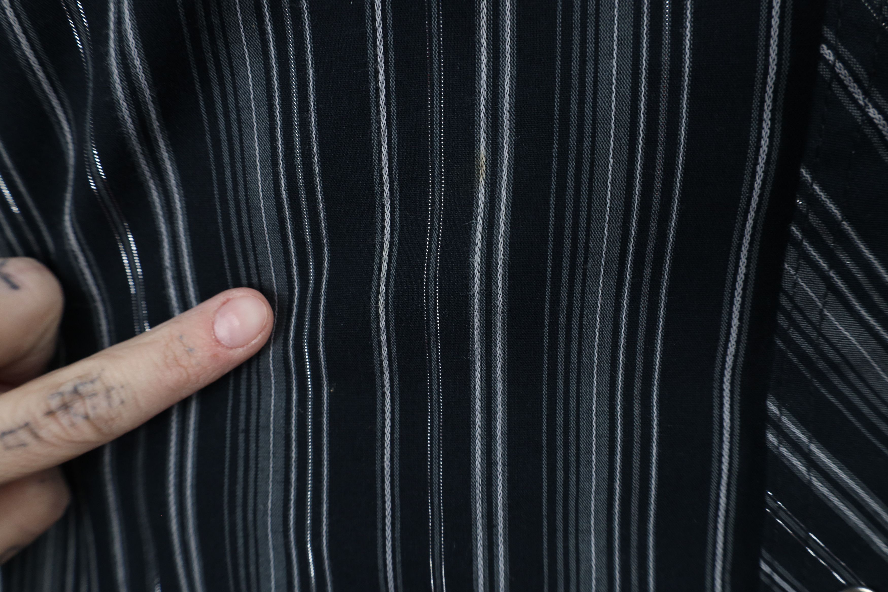 Vintage × Wrangler Vintage 90s Wrangler Metallic Striped Snap Button Shirt Size US XXL / EU 58 / 5 - 4 Thumbnail