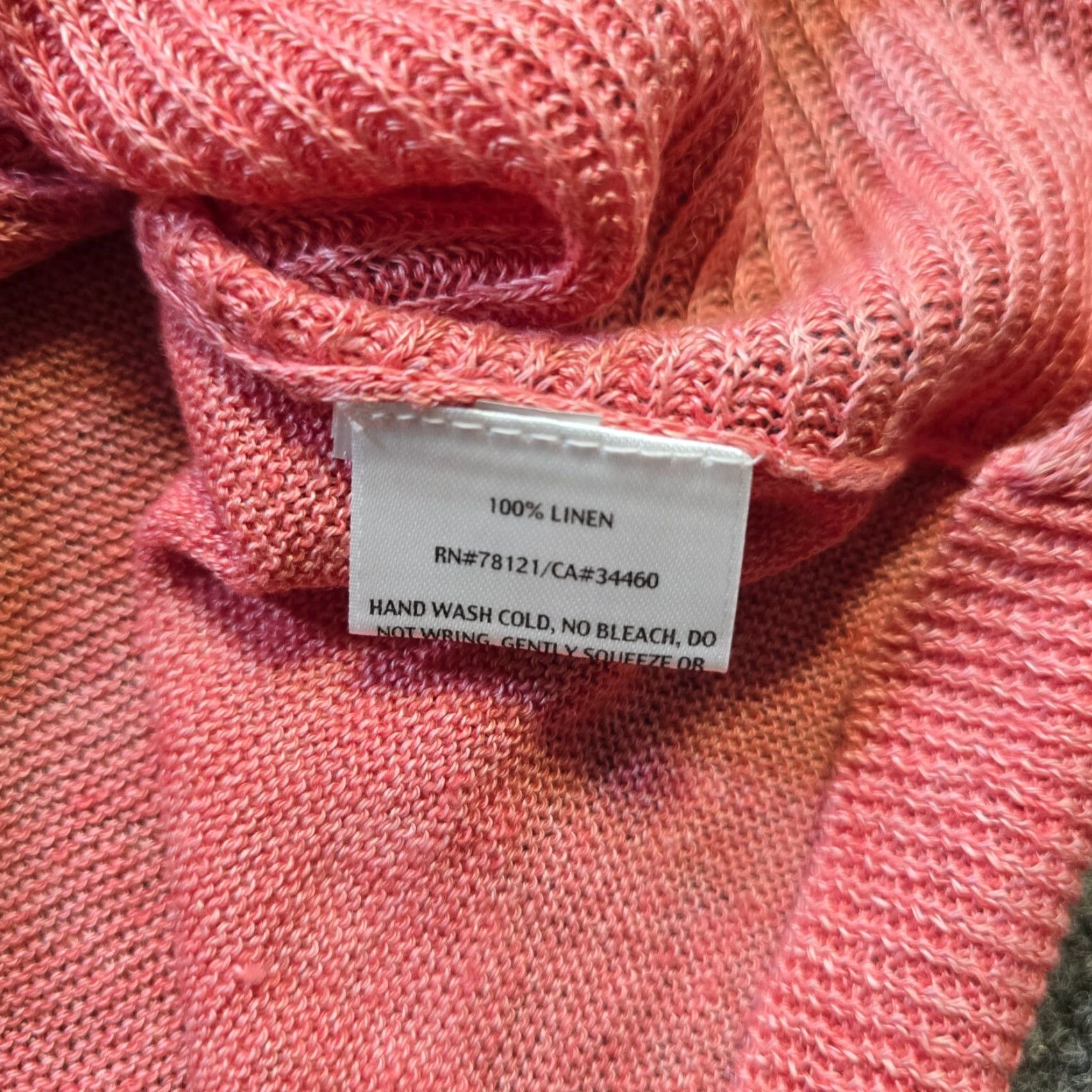 Eileen Fisher VINTAGE Eileen Fisher Cardigan Women Size Large Petite Pink Linen Open Casual Beachy Size L / US 10 / IT 46 - 7 Thumbnail