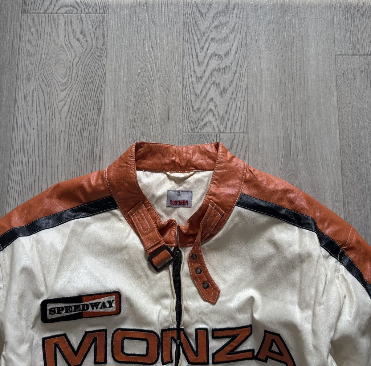 Vintage Vintage Monza Motorcycle Racing Leather Jacket Size US M / EU 48-50 / 2 - 2 Thumbnail