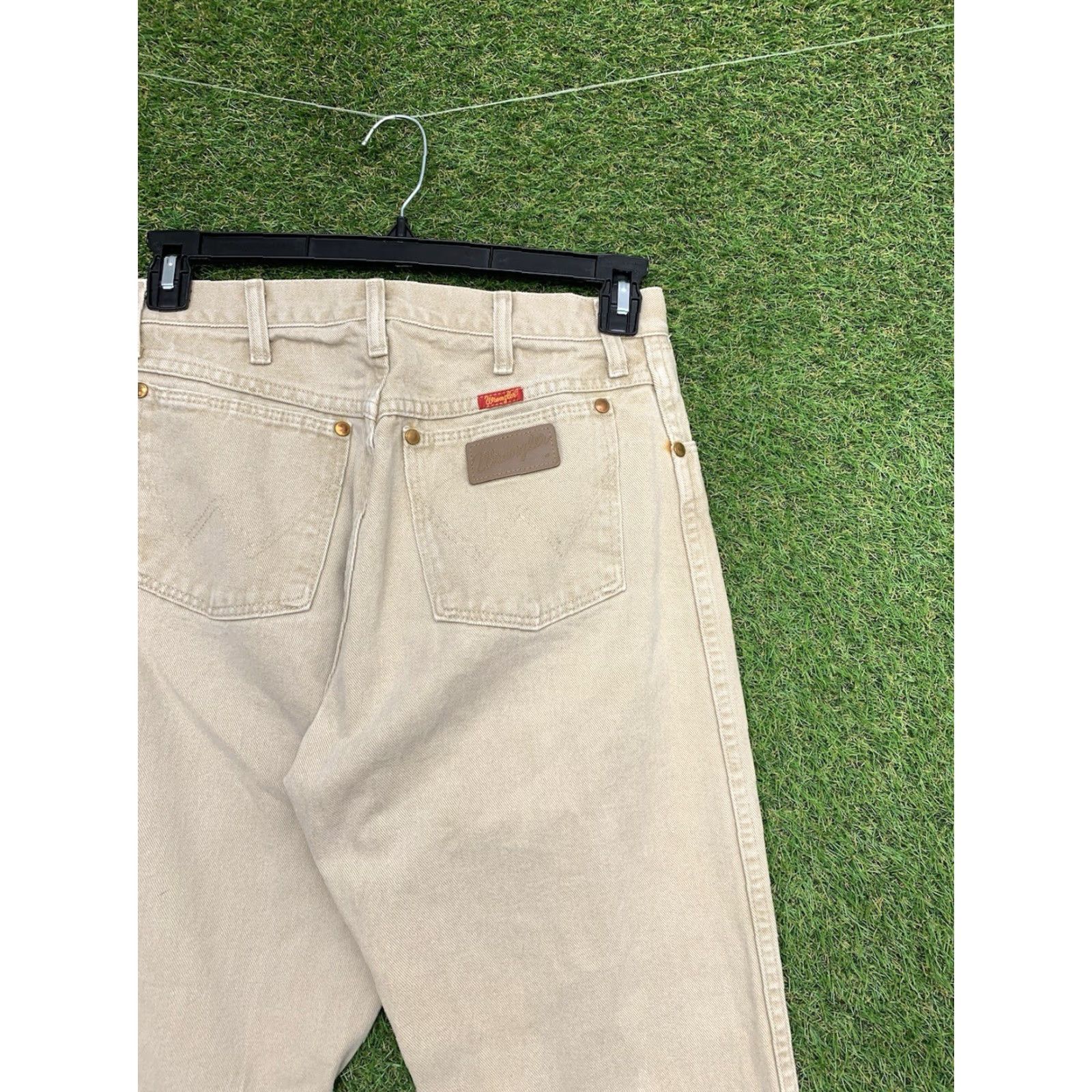 Wrangler Wrangler Jeans Womens 11 11x34 Beige Denim Slim Cowboy Cut Tapered Leg 14MWZWH Size 32" / US 10 / IT 46 - 3 Thumbnail