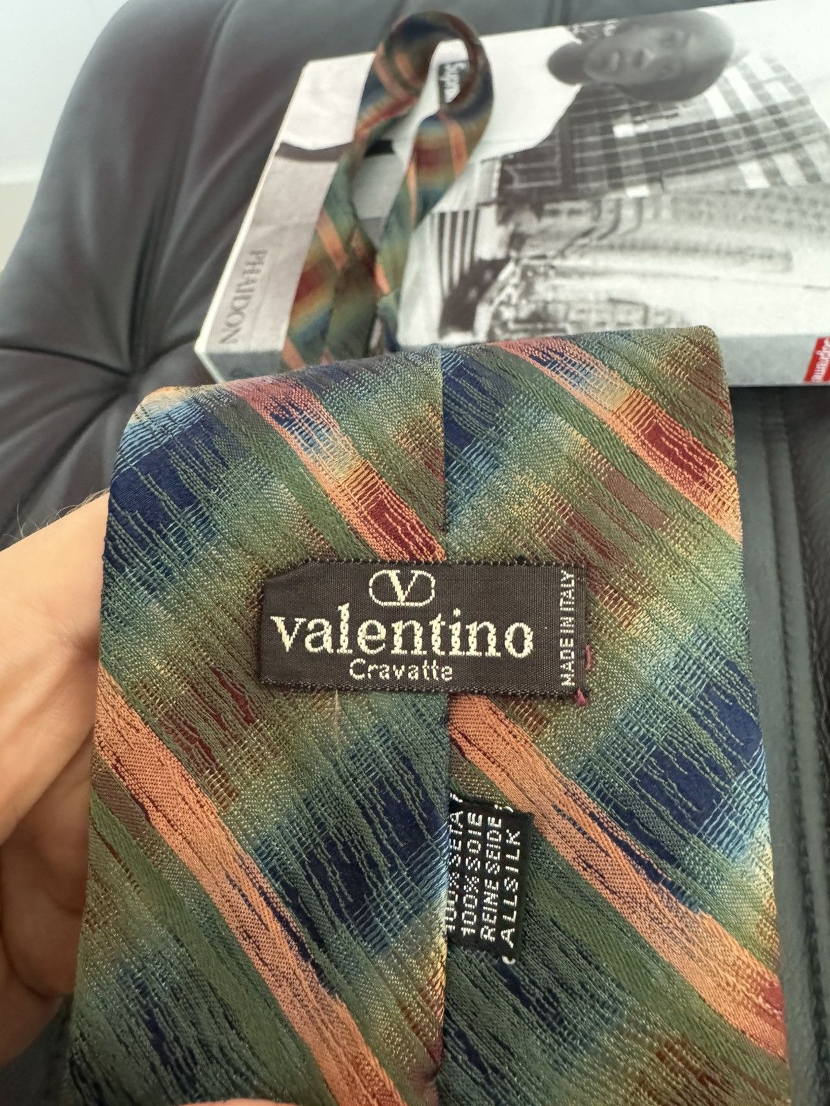 Vintage Valentino luxury silk tie designer 90s high end rare