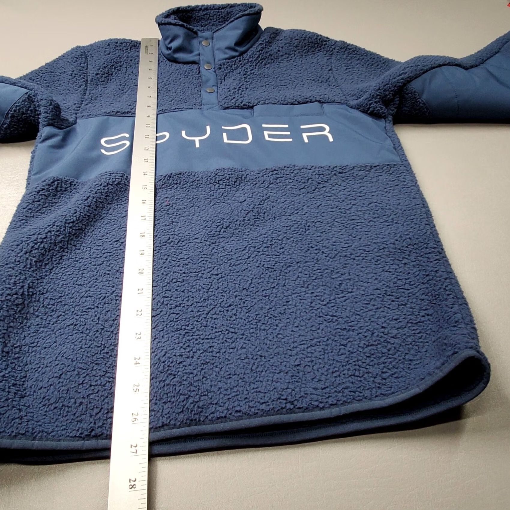 Spyder Spyder Mens Active Sports Vista Fleece Pullover Snap Neck Jacket Blue Size S Regular Logo Ski 1/2 Zip Mens Size US S / EU 44-46 / 1 - 7 Thumbnail