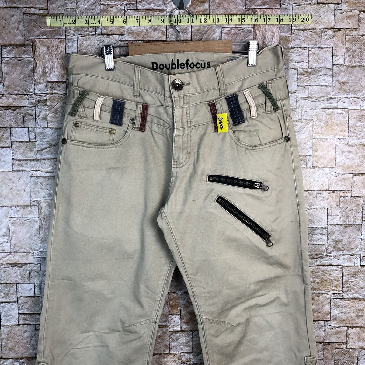Japanese Brand × Seditionaries Double Focus stretwear double waist Cream Cargo Pants #A622 Size US 33 - 5 Thumbnail