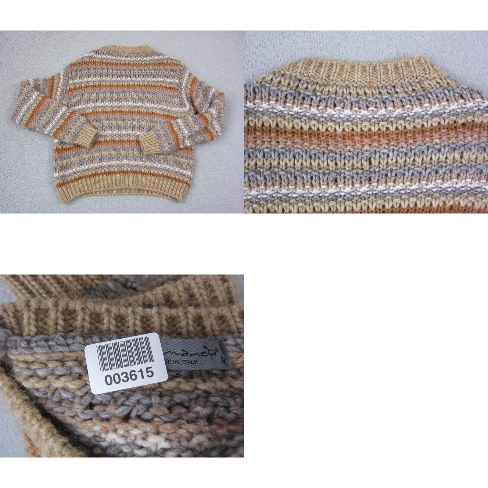 Vintage VINTAGE Elsa Manda Sweater Womens Medium Brown Yellow Knit Wool Alpaca Pullover 90s Bird Cat USA Size M / US 6-8 / IT 42-44 - 9 Thumbnail