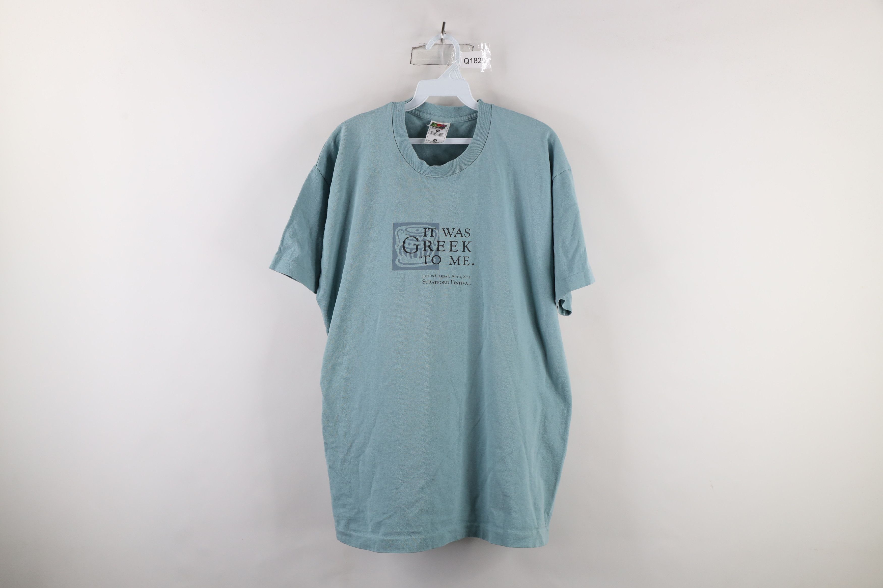 Vintage Vintage 90s It Was Greek To Me Julius Caesar Act I T-Shirt Size US XL / EU 56 / 4 - 1 Thumbnail