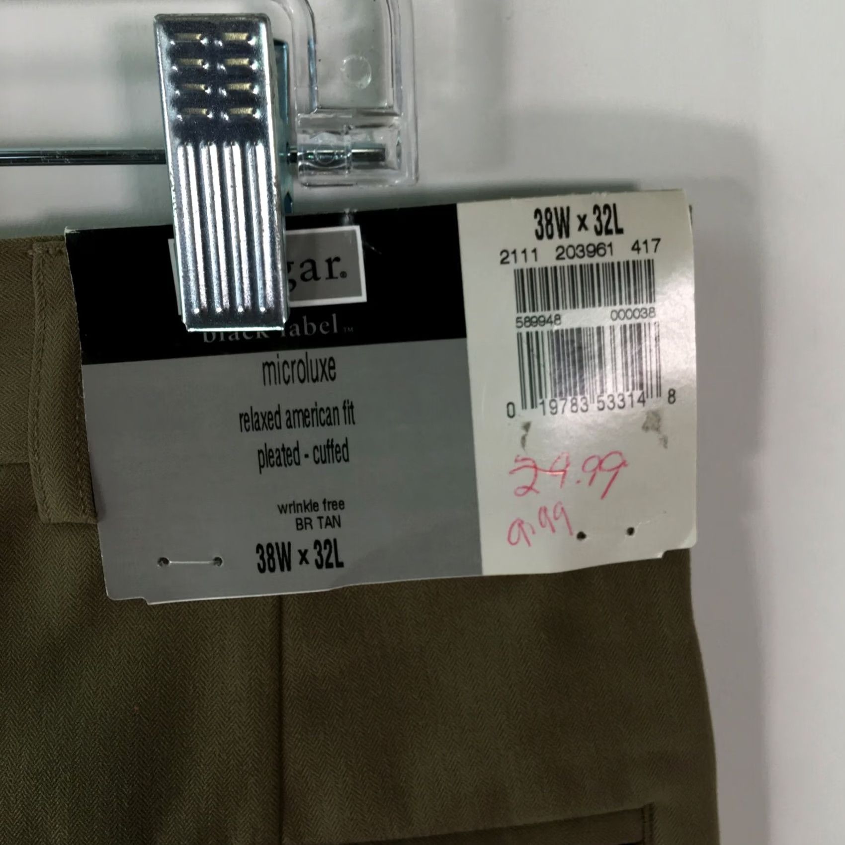 Haggar VINTAGE? No. Haggar Mens Casual Regular Flat Front Straight Tan Dress Pants 38 X 32 Size US 38 / EU 54 - 7 Thumbnail