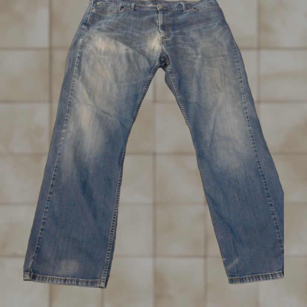 Levi's VINTAGE Levi's 505 Jeans Mens 42x34 Blue Denim Straight Classic Distressed Light Wash Pockets Cowboy 505 Model Levi's 500 Series Size US 42 / EU 58 - 1 Thumbnail