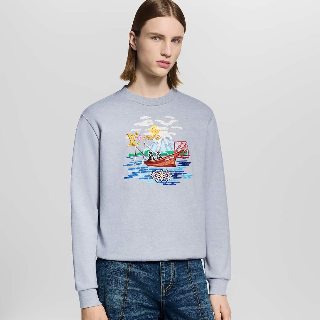 Louis Vuitton Embroidered Sweatshirt Size US XL / EU 56 / 4 - 2 Thumbnail