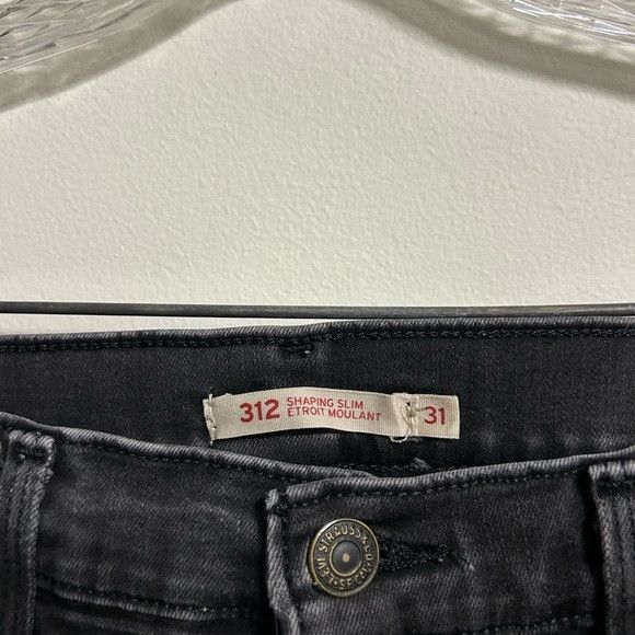 Levi's Levi’s Black 312 Shaping Slim Jeans Size 31" - 4 Thumbnail