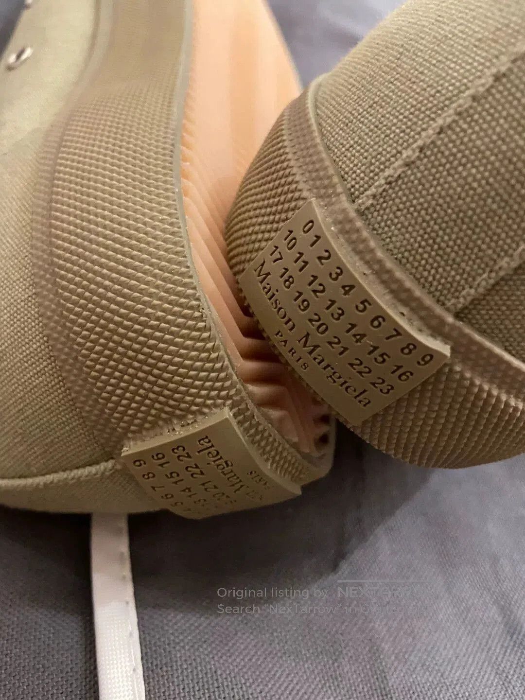 Vintage majiira tabi canvas shoes in green. Size US 11 / EU 44 - 4 Thumbnail