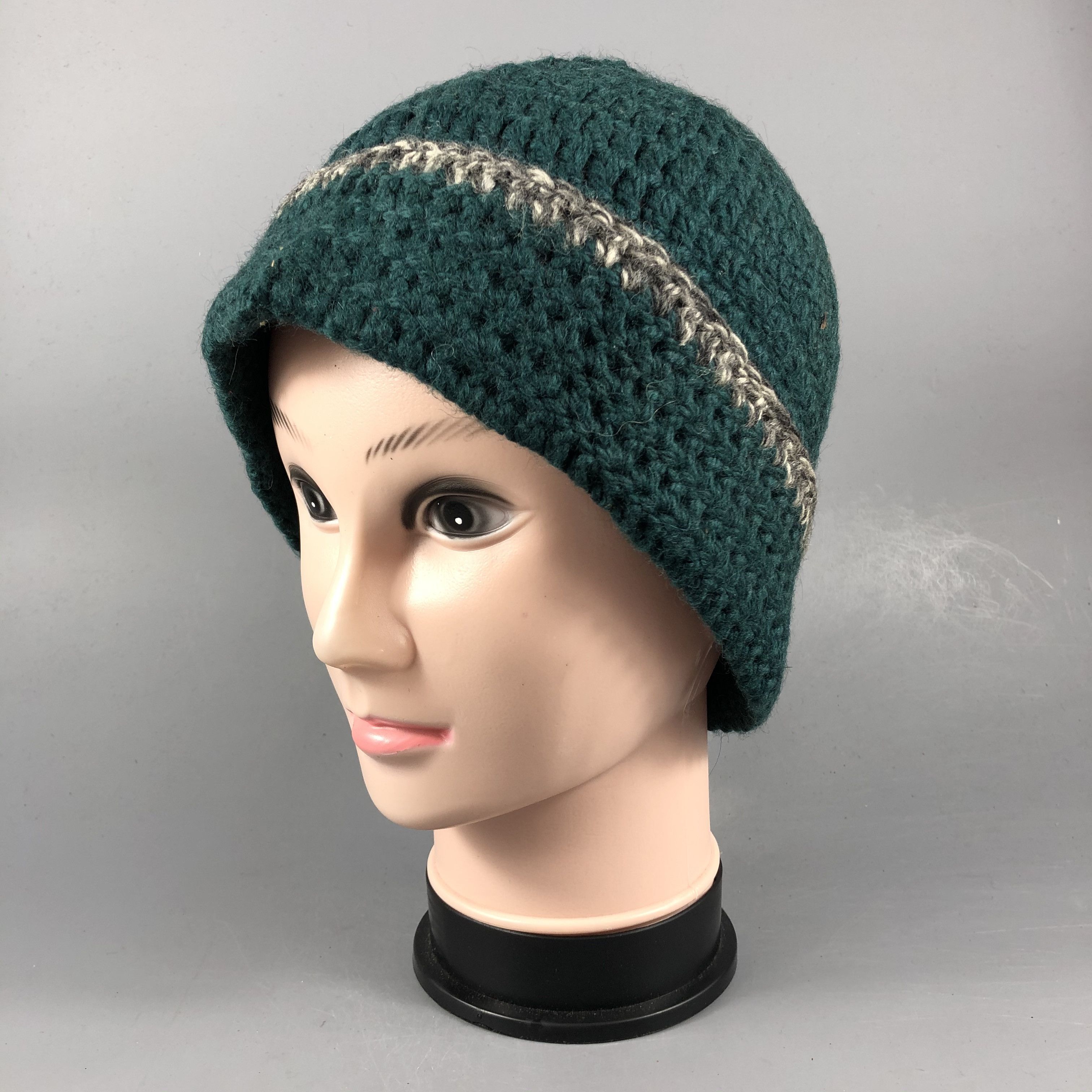 Japanese Brand Crochet Knit Beanie Hat Snow Cap Size ONE SIZE - 2 Thumbnail