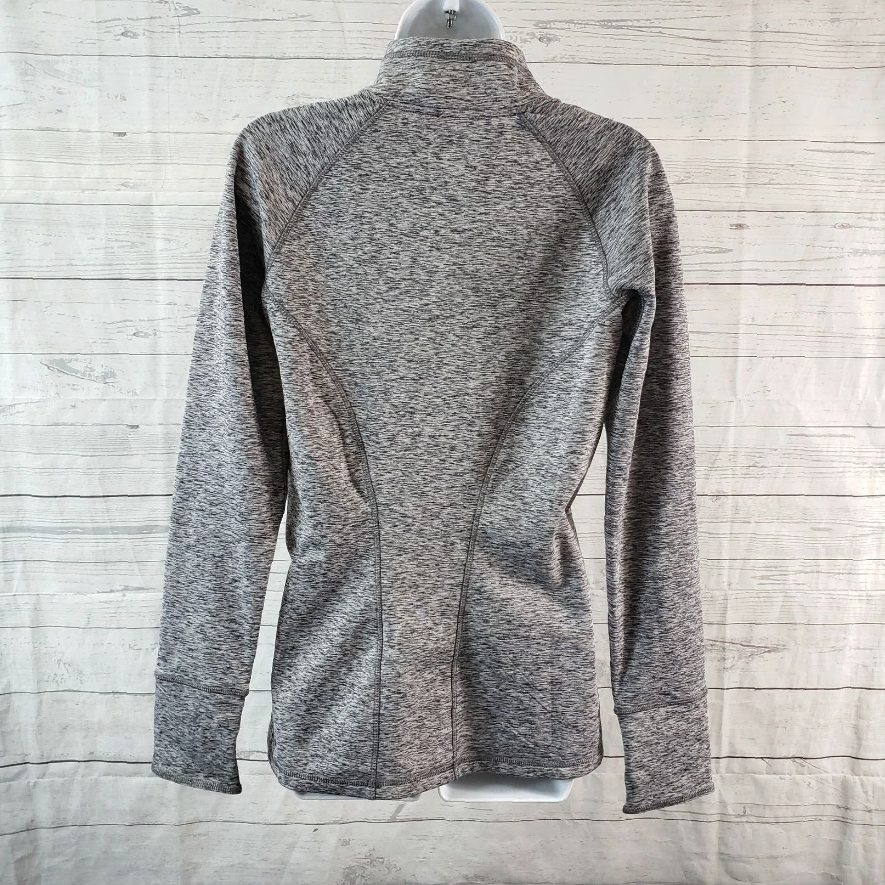 Eddie Bauer Eddie Bauer Womens Pullover Medium Gray Long Sleeve Mock Neck Thumbholes Pullover Casual Activewear Size M / US 6-8 / IT 42-44 - 5 Thumbnail