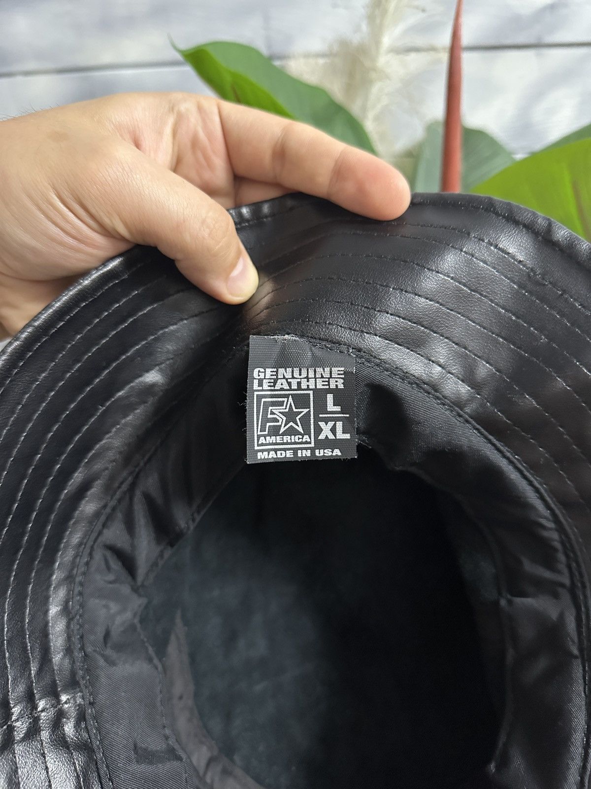 Other Rare Genuine Leather Hat Panama Made in USA Y2K Avant-Garde Size ONE SIZE - 5 Thumbnail