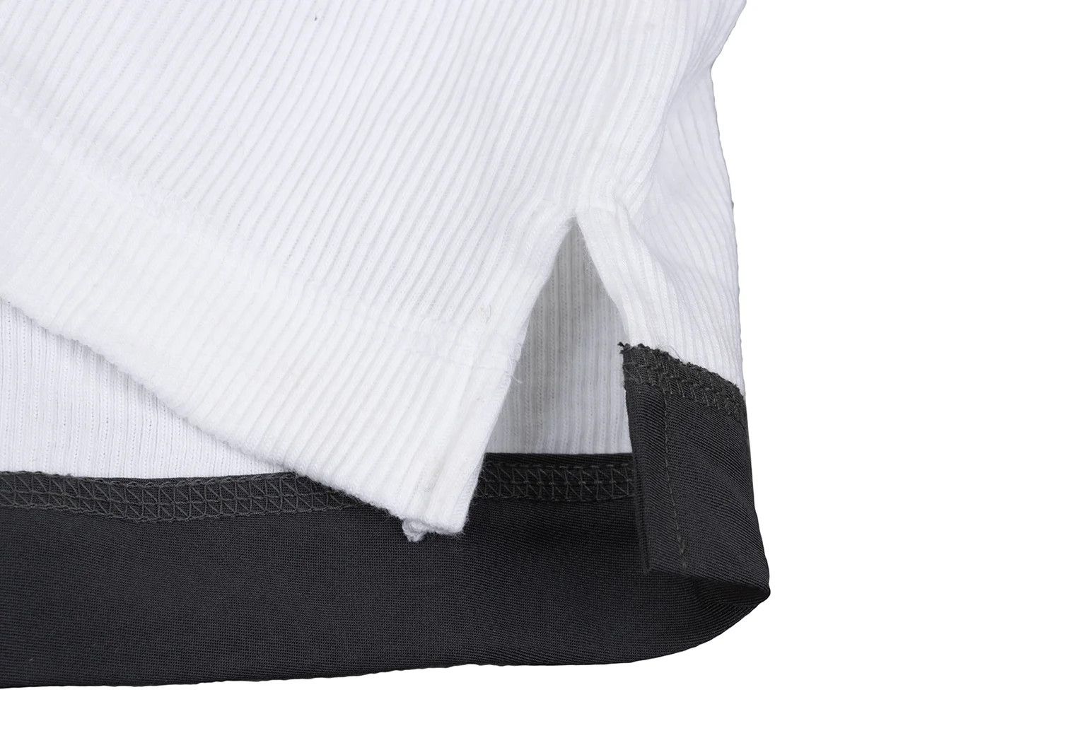 Jean Paul Gaultier Cotton Rib T-Shirt with Hem Detail in White Size US S / EU 44-46 / 1 - 11 Thumbnail