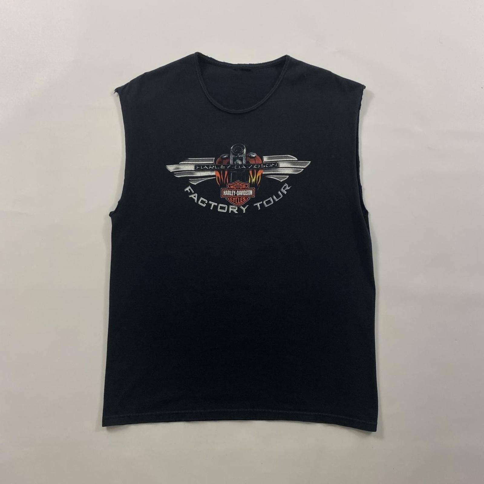 Harley Davidson Vintage 90s Hardy Davidson Black Sleeveless Shirt Size US L / EU 52-54 / 3 - 1 Thumbnail