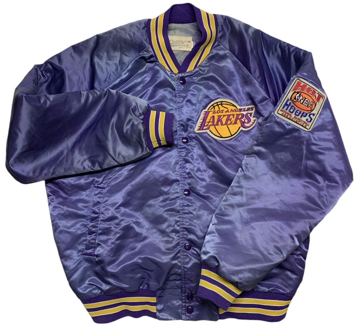 NBA Vintage Los Angeles lakers satin pocket chalk line Size US XL / EU 56 / 4 - 8 Thumbnail