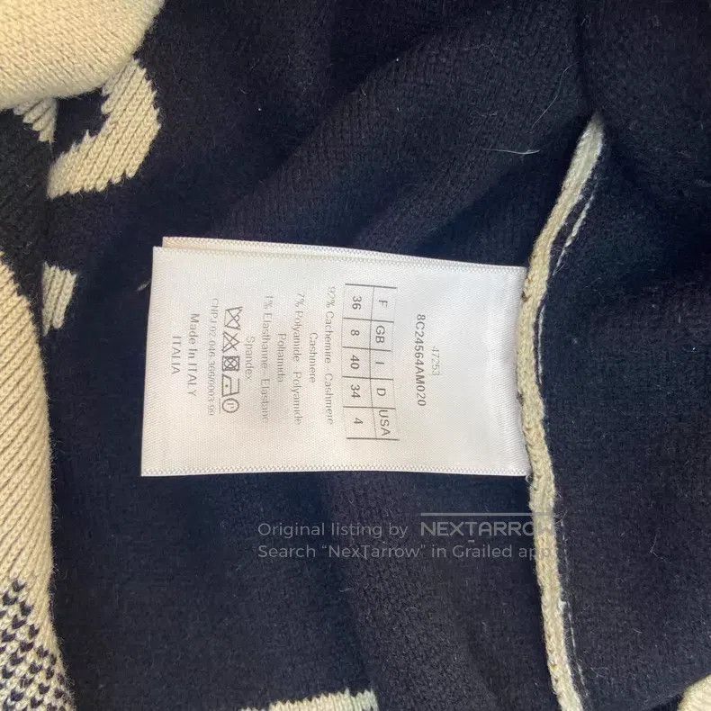 Dior Dior Animal Series Light Brown Back Printed Cashmere Round Size XS / US 0-2 / IT 36-38 - 6 Thumbnail