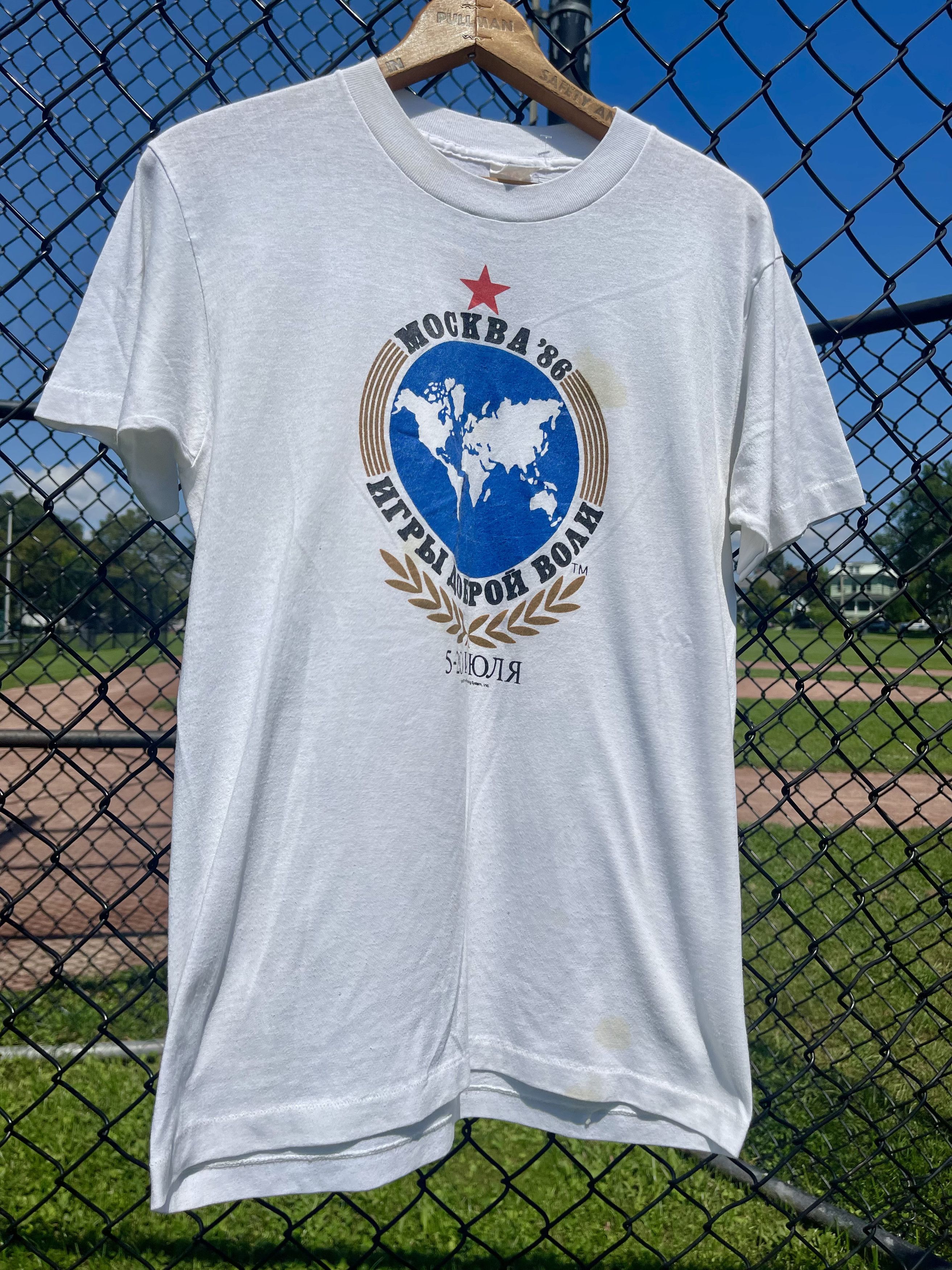 USA Olympics × Vintage 1986 Olympics Moscow Turner Broadcasting Vintage T-Shirt Size US L / EU 52-54 / 3 - 4 Thumbnail
