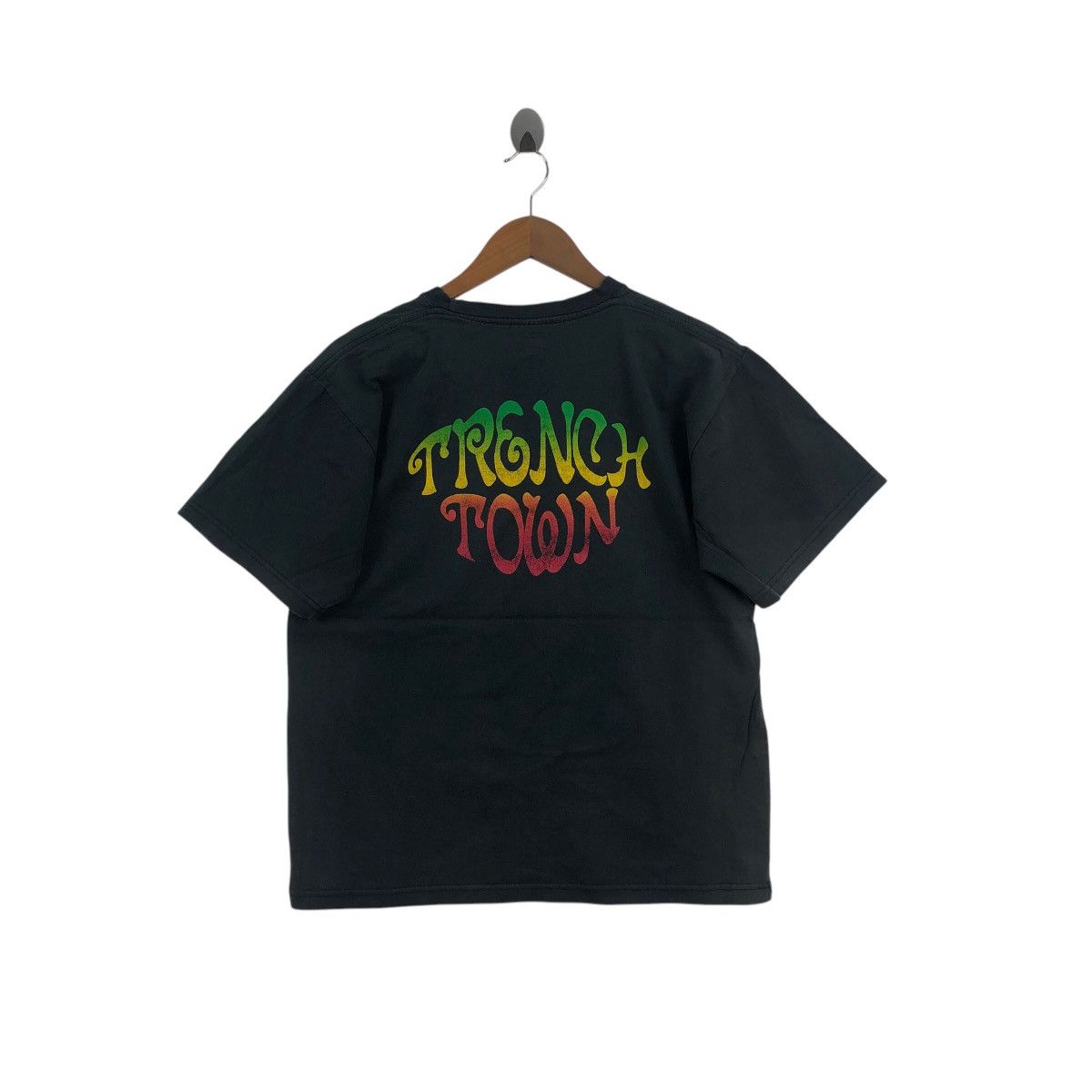 Vintage Vintage 90s FRENCH TOWN Tee Shirt Big Logo Marijuana Raggae Size US M / EU 48-50 / 2 - 1 Thumbnail
