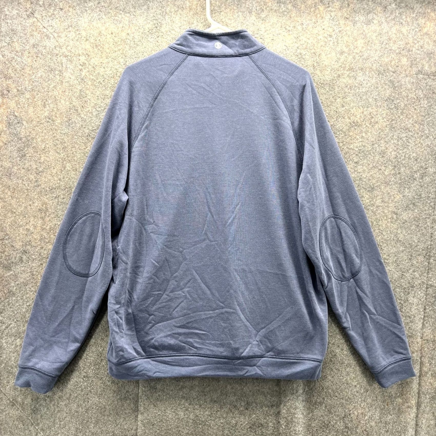 Vintage Stitch Sweater Mens L Blue 1/4 Zip Fleece Pullover Golf Club Casual Buttonless? Size US L / EU 52-54 / 3 - 2 Thumbnail
