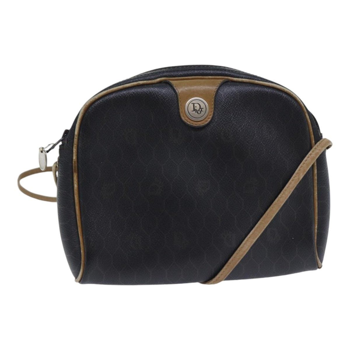 Dior DIOR Honeycomb Canvas Shoulder Bag Pvc Leather Black Size ONE SIZE - 1 Thumbnail