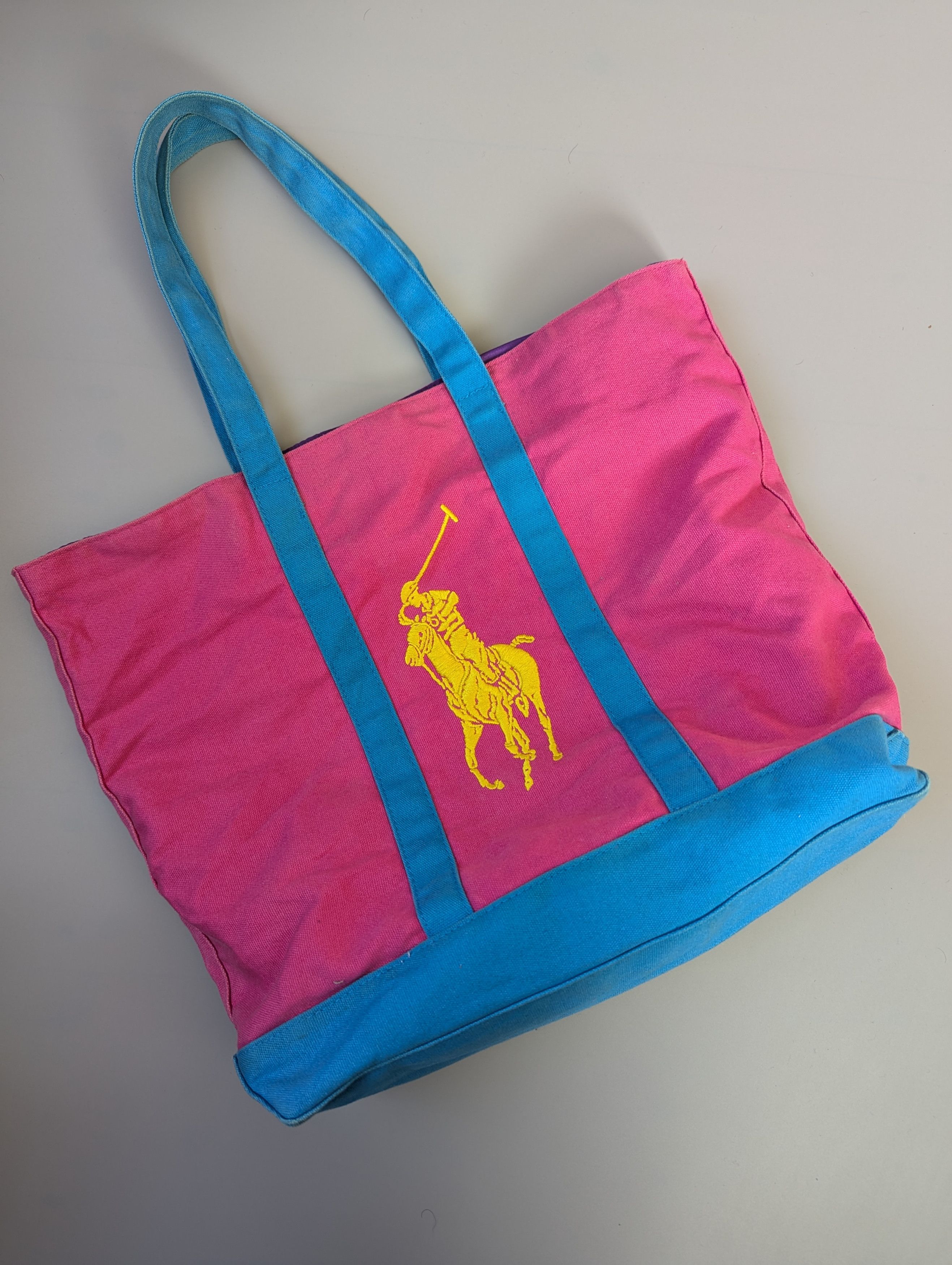 ポロラルフローレン POLO GOLF Color Pony Tote bag Pink Pony Canvas Shopper Tote