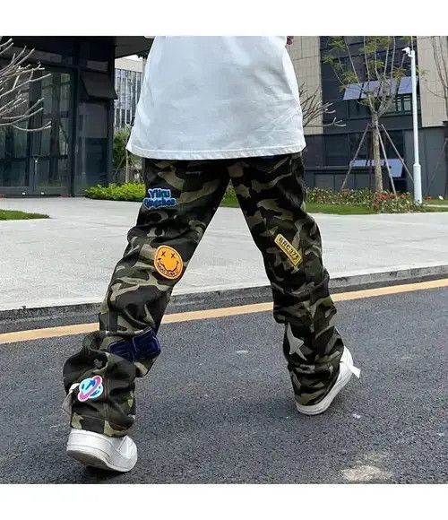 VIBE Embroidered Patch Camouflage Jeans Size US 33 - 4 Thumbnail