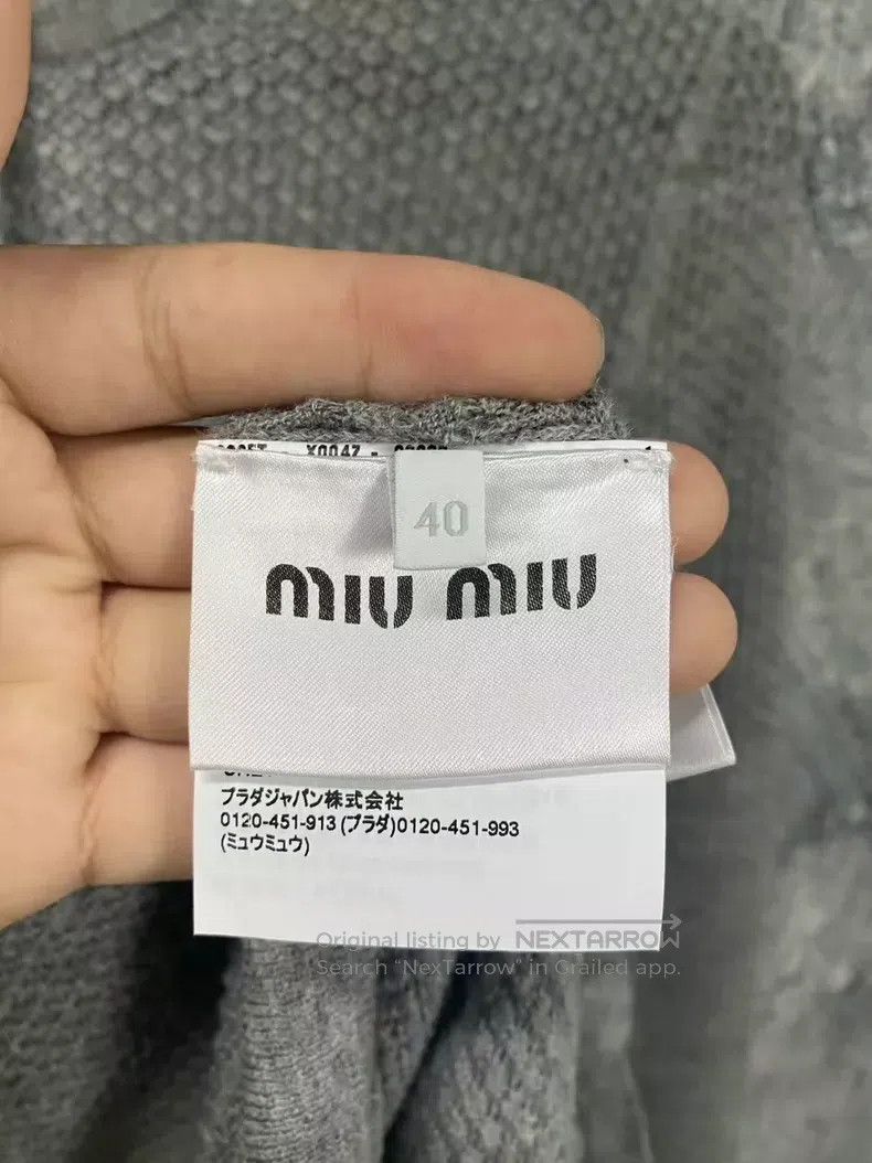 Miu Miu Miu Miu 40 Cashmere knitted cardigan sweater Size L / US 10 / IT 46 - 4 Thumbnail