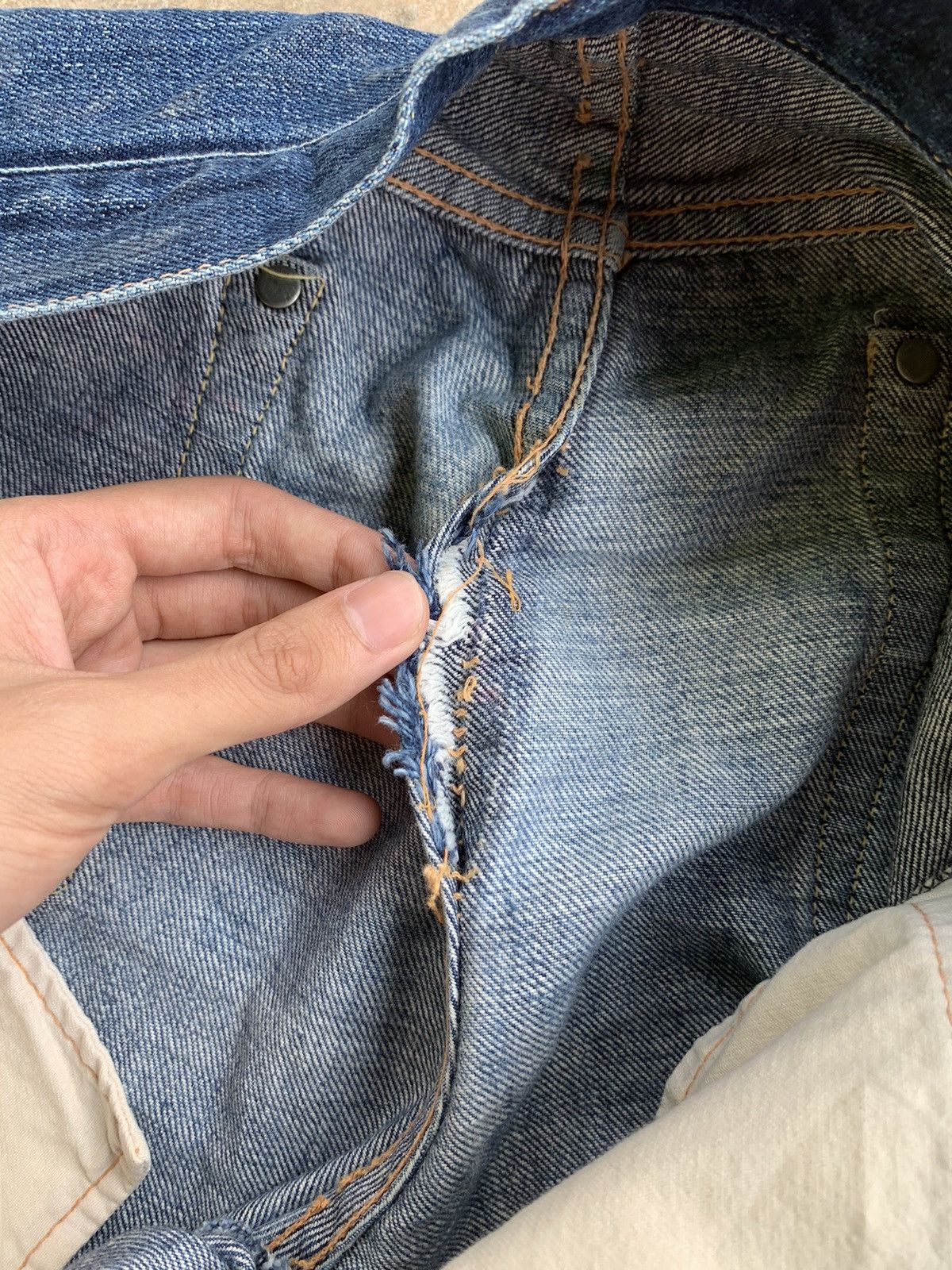 Japanese Brand × Vintage Unknown Japanese Brand Selvedge Distressed Denim Size US 31 - 12 Thumbnail