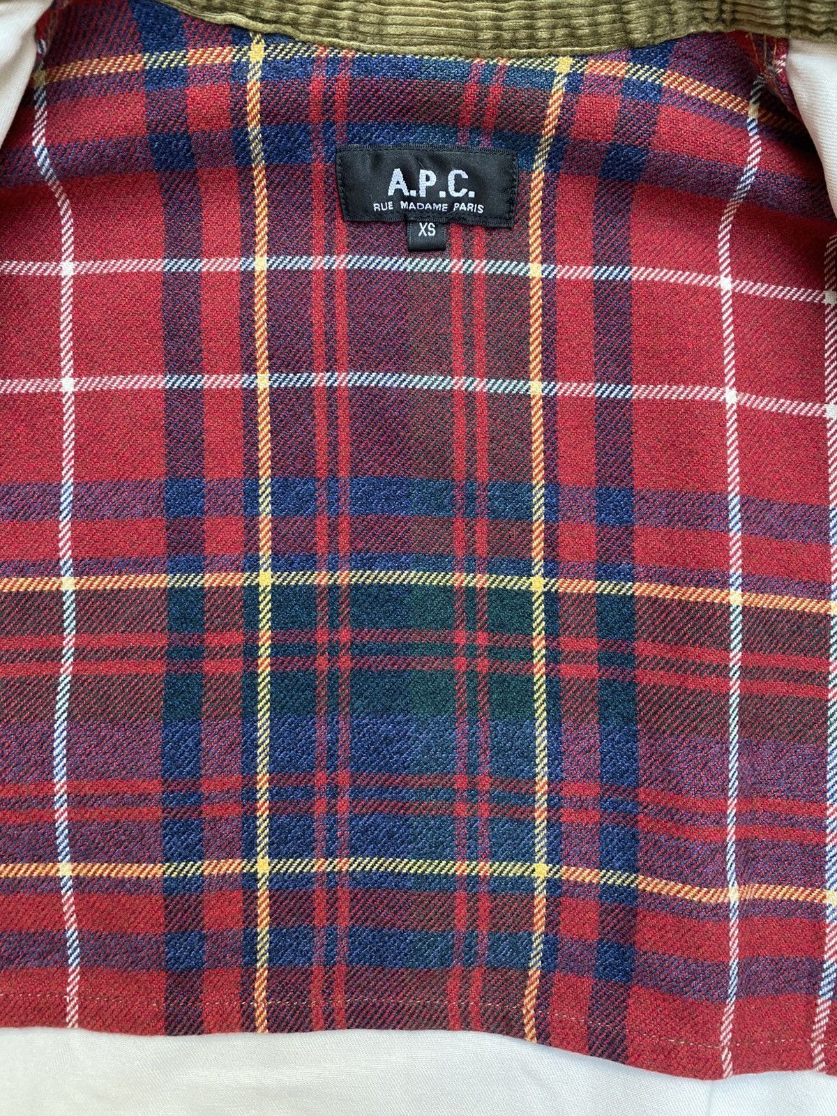 A.P.C. A.P.C. Camouflage Work Coat W/ Corduroy Collar And Flannel Size US XS / EU 42 / 0 - 11 Thumbnail