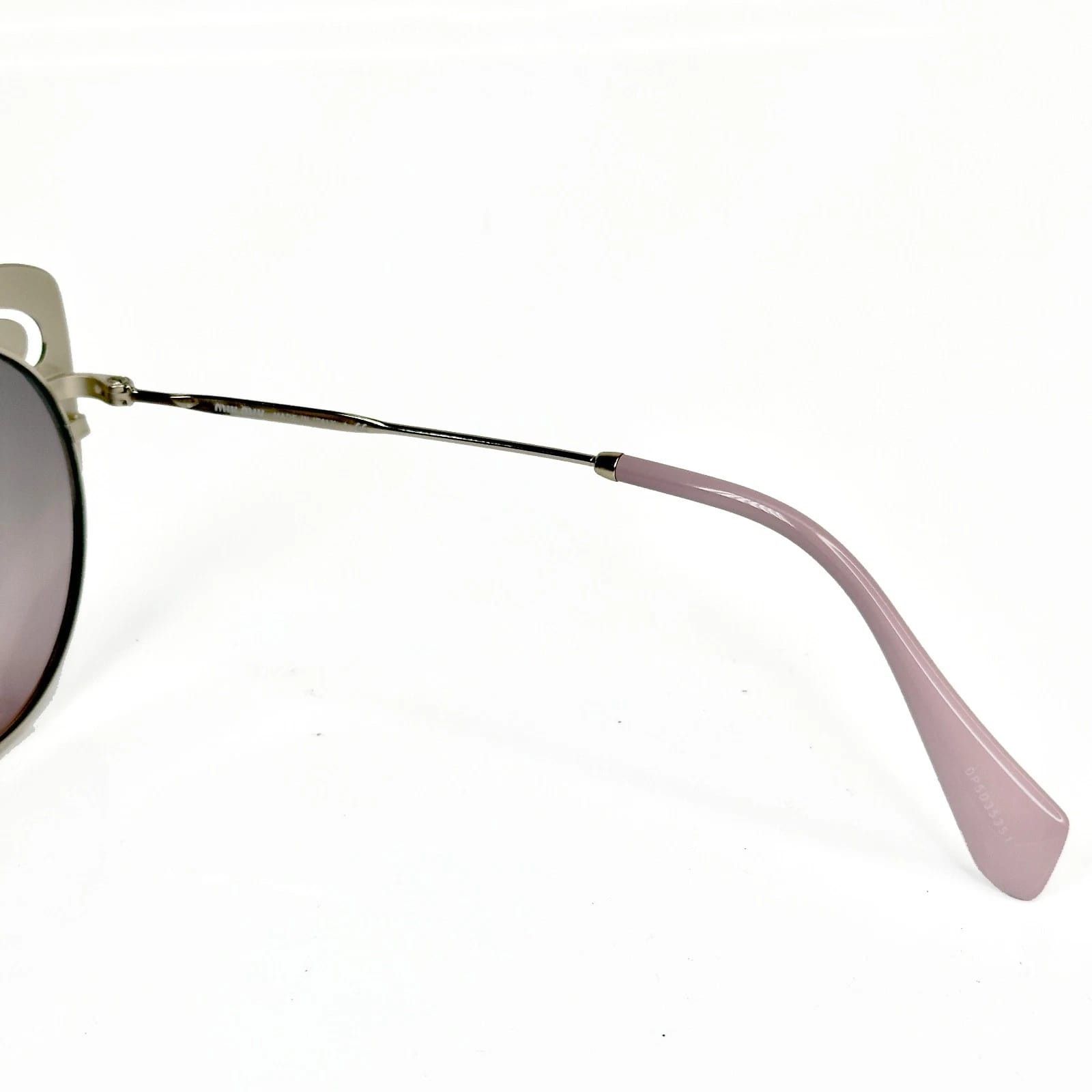 Miu Miu MIU MIU NOIR MU57TS 57T Cut Out Gold Pink Fashion Sunglasses Size ONE SIZE - 3 Thumbnail