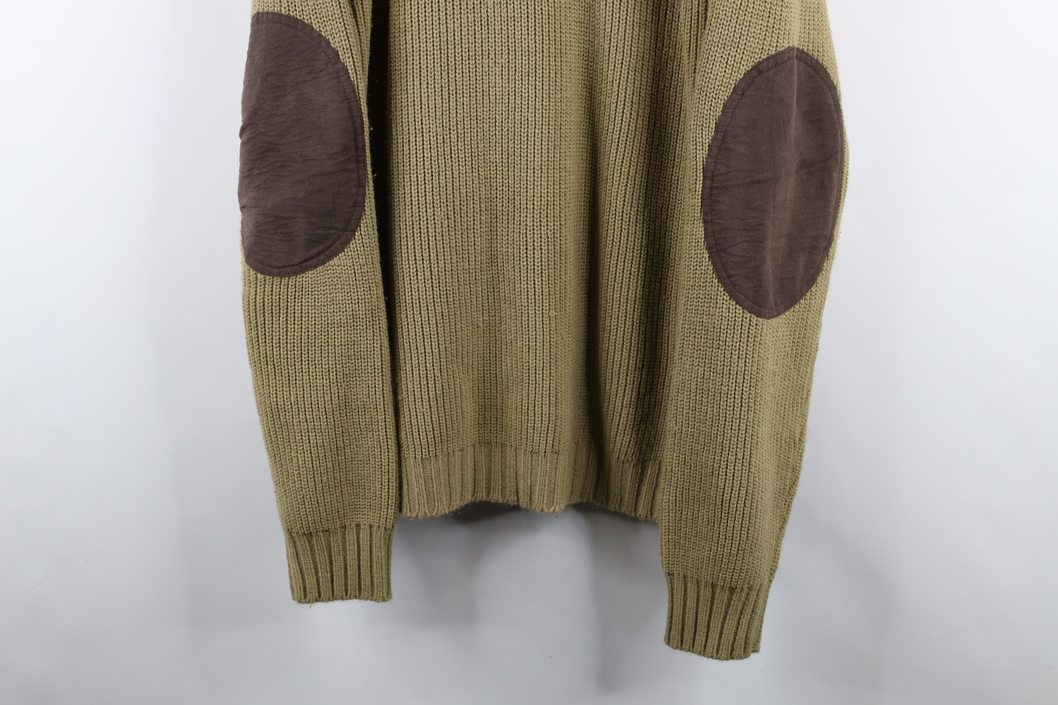 Vintage Vintage 90s Streetwear Patch Ribbed Knit Henley Sweater Size US XXL / EU 58 / 5 - 3 Thumbnail