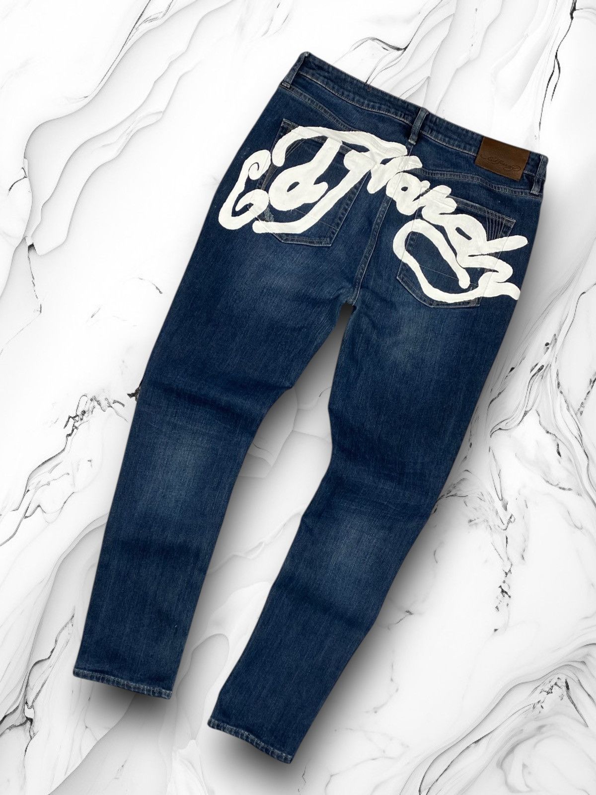 Ed Hardy Ed Hardy by Christian Audigier Jeans Men's Big Logo Y2k Size US 34 / EU 50 - 1 Thumbnail