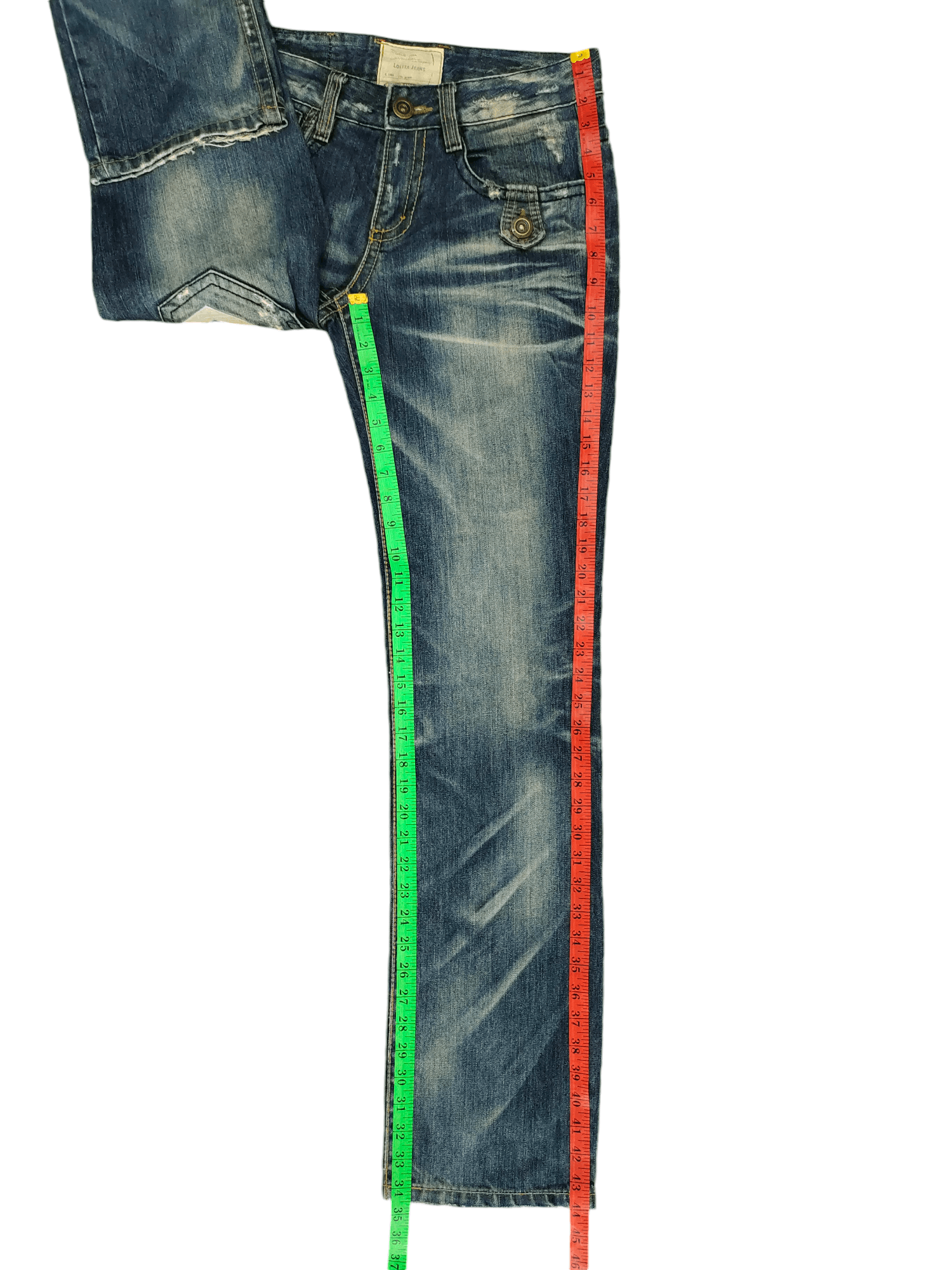 Kapital Vintage Y2k Yoshitomo Nara Lolita Clawmark Distress Jeans Size US 29 - 9 Thumbnail