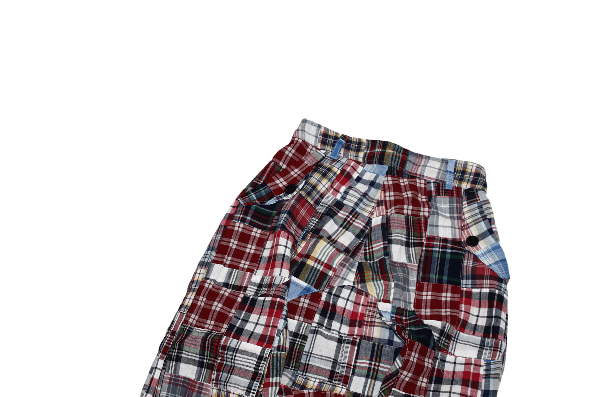 20471120 100% Cotton. Tartan Patchwork Drop Crotch Casual Pants Size US 30 / EU 46 - 5 Thumbnail