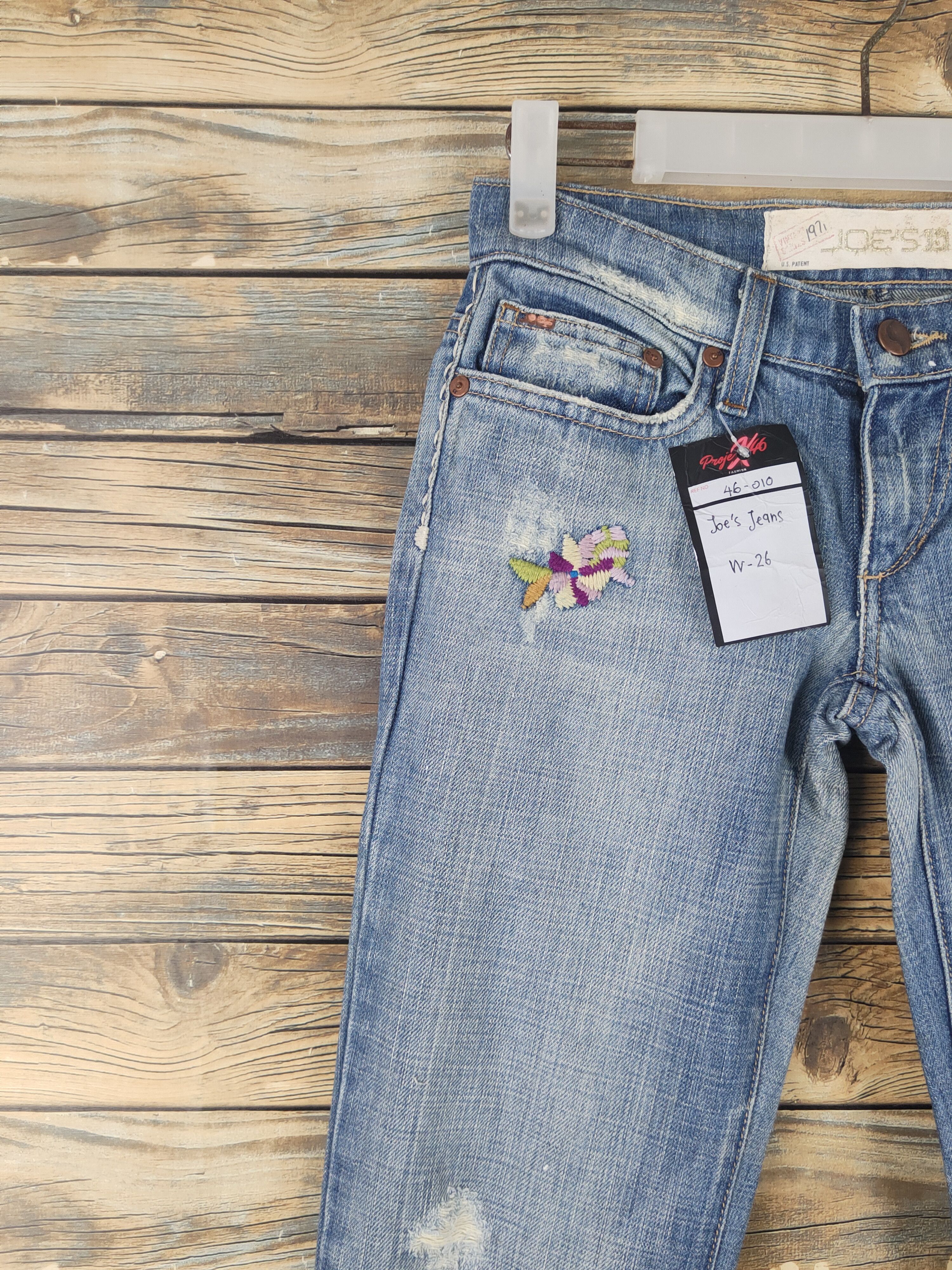Joe's DL Joe's Blue Distressed Ripped Jeans #46-010 Size 24" / US 00 / IT 34 - 3 Thumbnail
