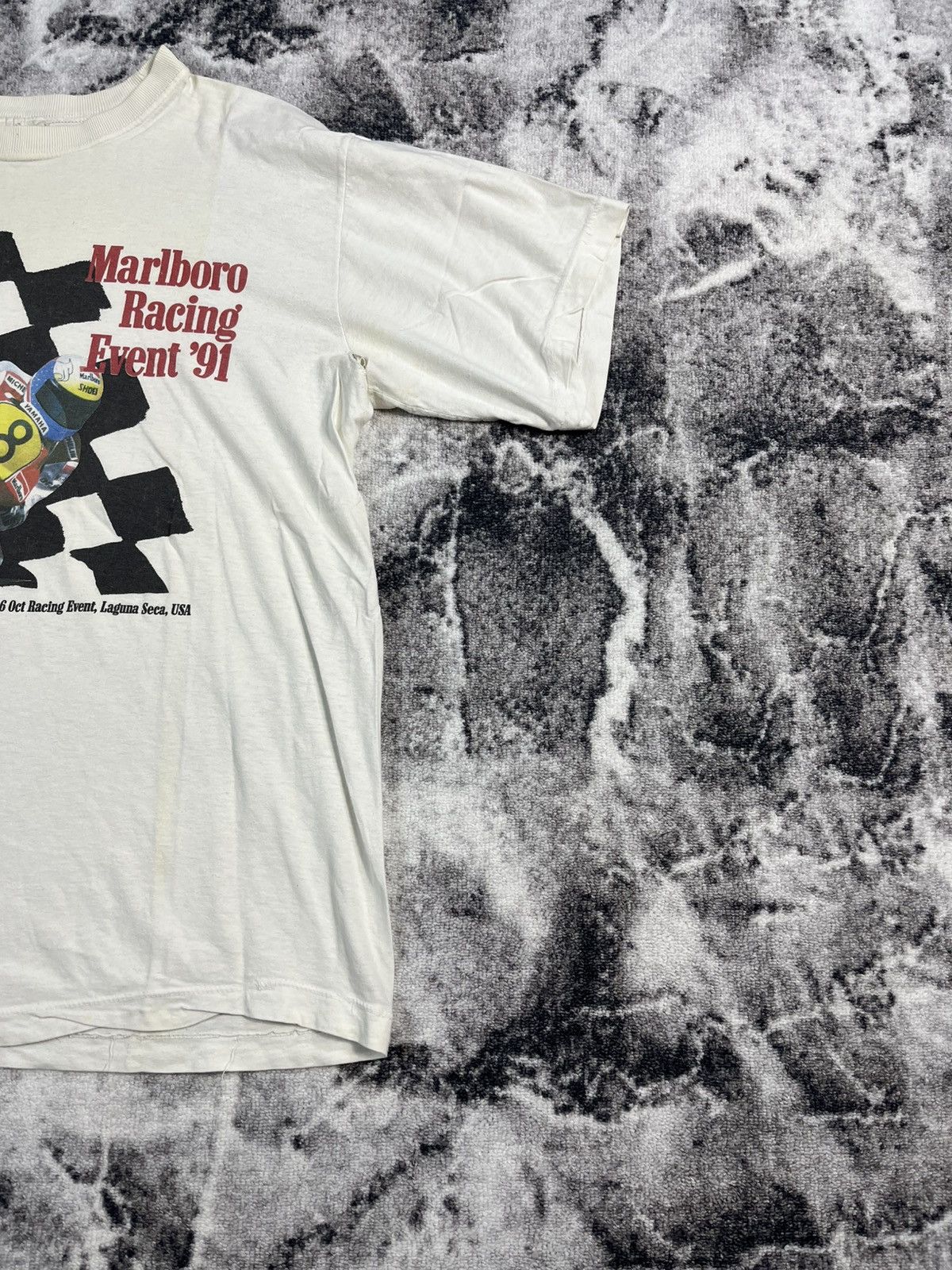 Marlboro Vintage Marlboro Racing Tee 1991 Moto Graphic White L Size US L / EU 52-54 / 3 - 3 Thumbnail