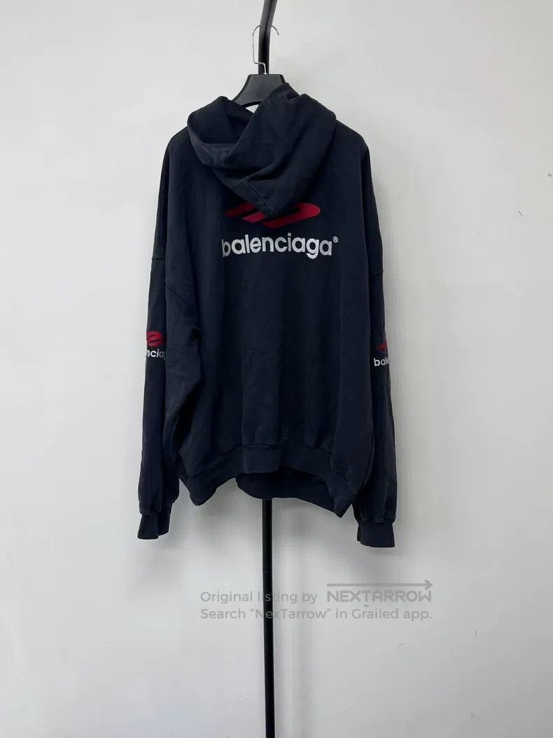 Balenciaga Letter pattern print hooded casual sweater