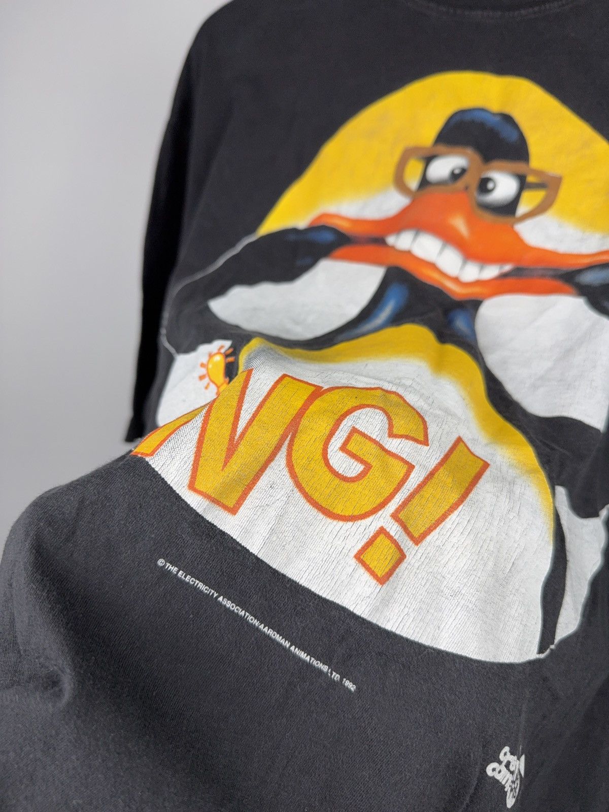 Vintage 90s Creature Comforts Aardman Ping Penguin 1992 Vintage Tee Size US XL / EU 56 / 4 - 8 Thumbnail