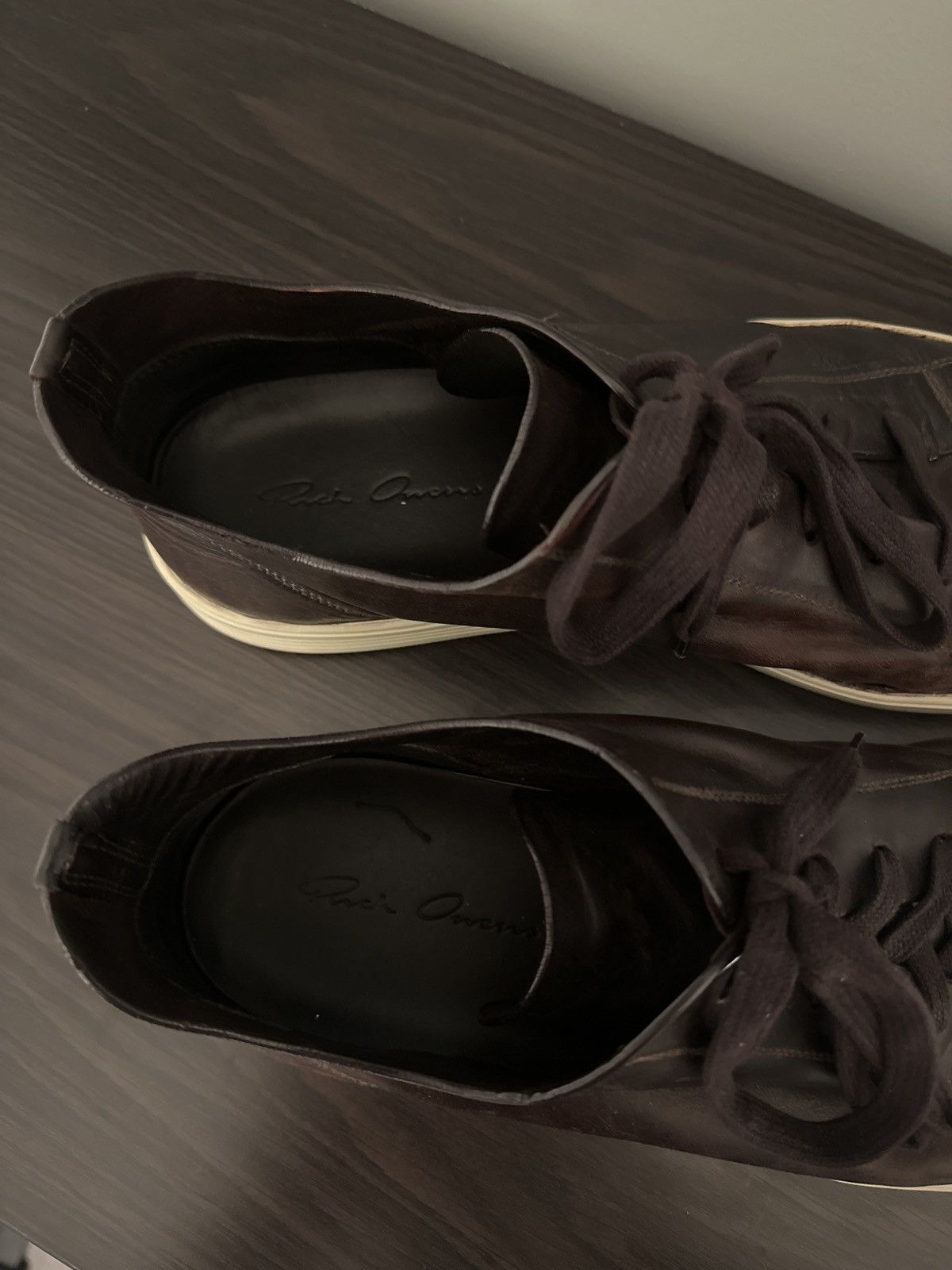 Rick Owens Rick Owens Mastodon Low Cut Sneakers - Brown Size 44 / 11 US Size US 11 / EU 44 - 6 Thumbnail