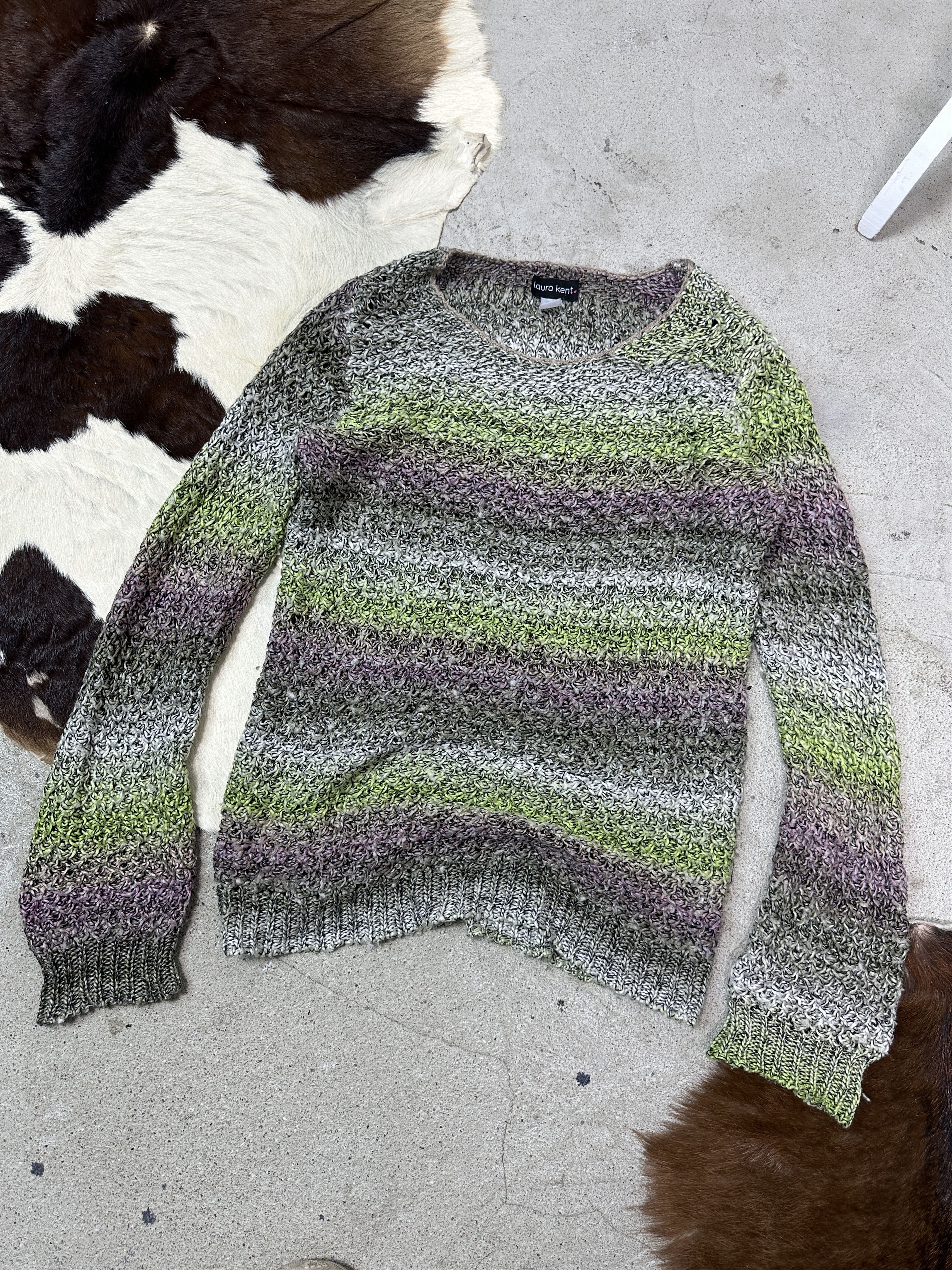 Vintage Vintage Cottage Striped Fairy Openwork Sweater Y2K Size M / US 6-8 / IT 42-44 - 2 Thumbnail