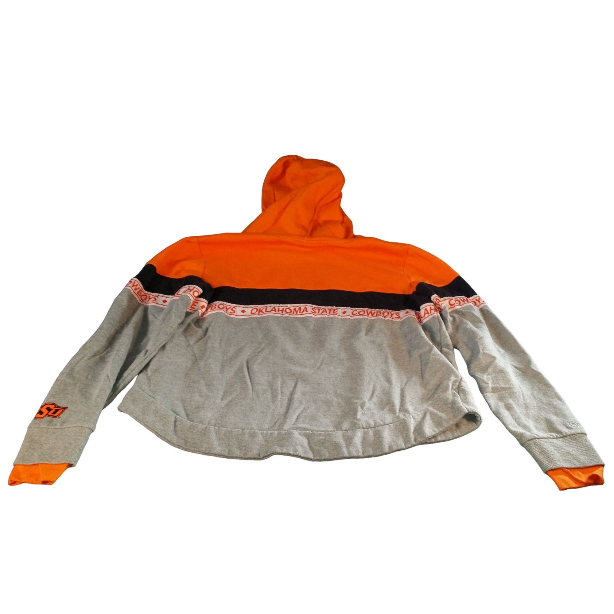 Colosseum Athletics Oklahoma State Cowboys Hoodie Women Sz L Heathered Gray Oran Size L / US 10 / IT 46 - 6 Thumbnail