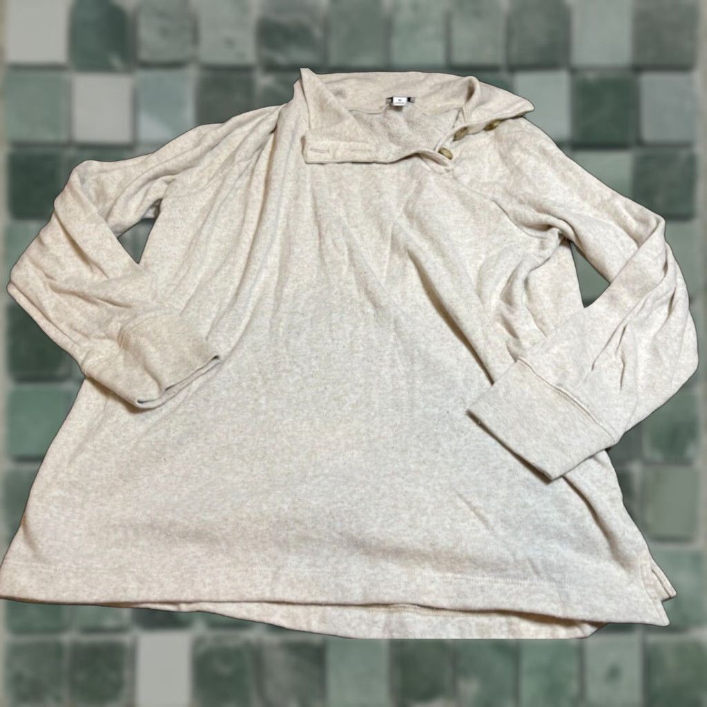 J.Crew J.CREW Sweater Shirt Mens M Long Sleeve Beige Pullover Crew Neck Blouse Casual Basic Regular Beige Size M / US 6-8 / IT 42-44 - 1 Thumbnail