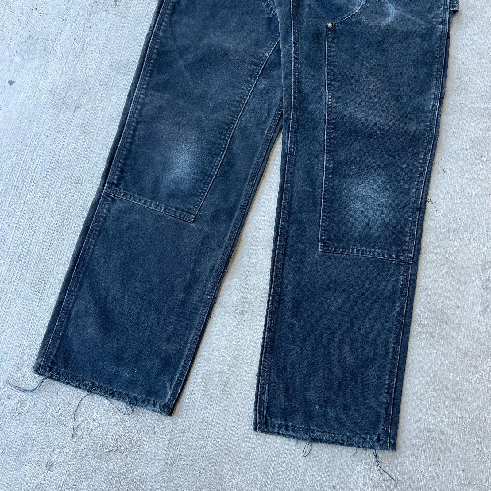 Carhartt × Vintage Carhartt faded black double knee work wear carpenter pants Size US 31 - 6 Thumbnail