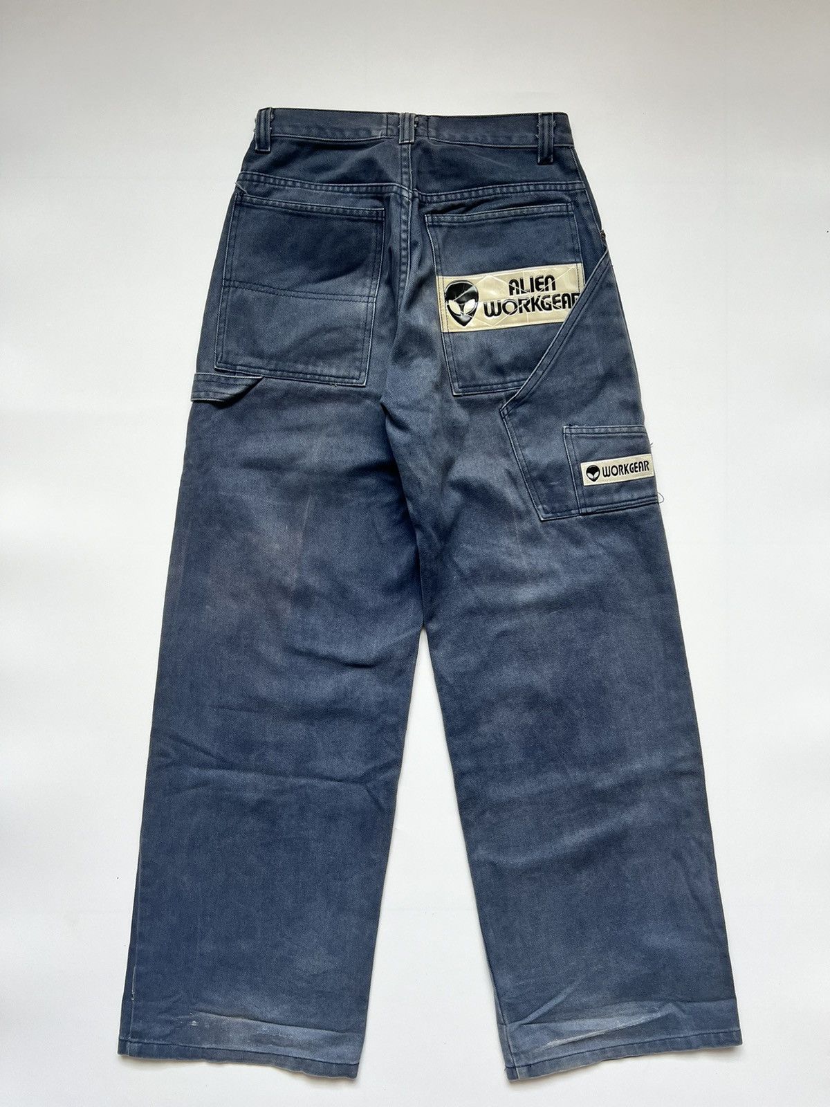 Alien Workshop 1990s Alien Workshop Workgear Reflective Patch Baggy Jeans Size US 27 - 1 Thumbnail