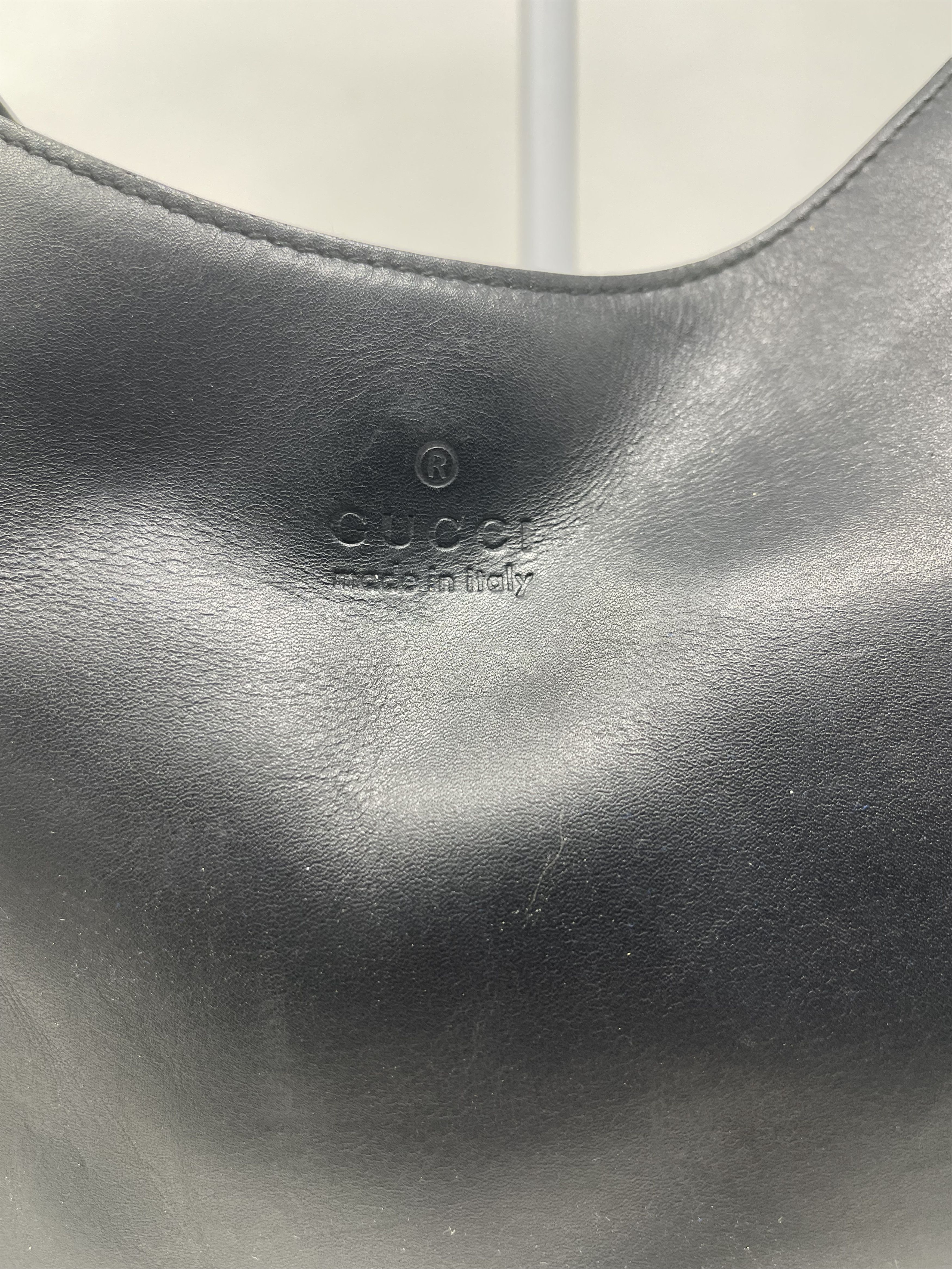 Gucci Gucci Hobo Black Leather Bag Size ONE SIZE - 5 Thumbnail