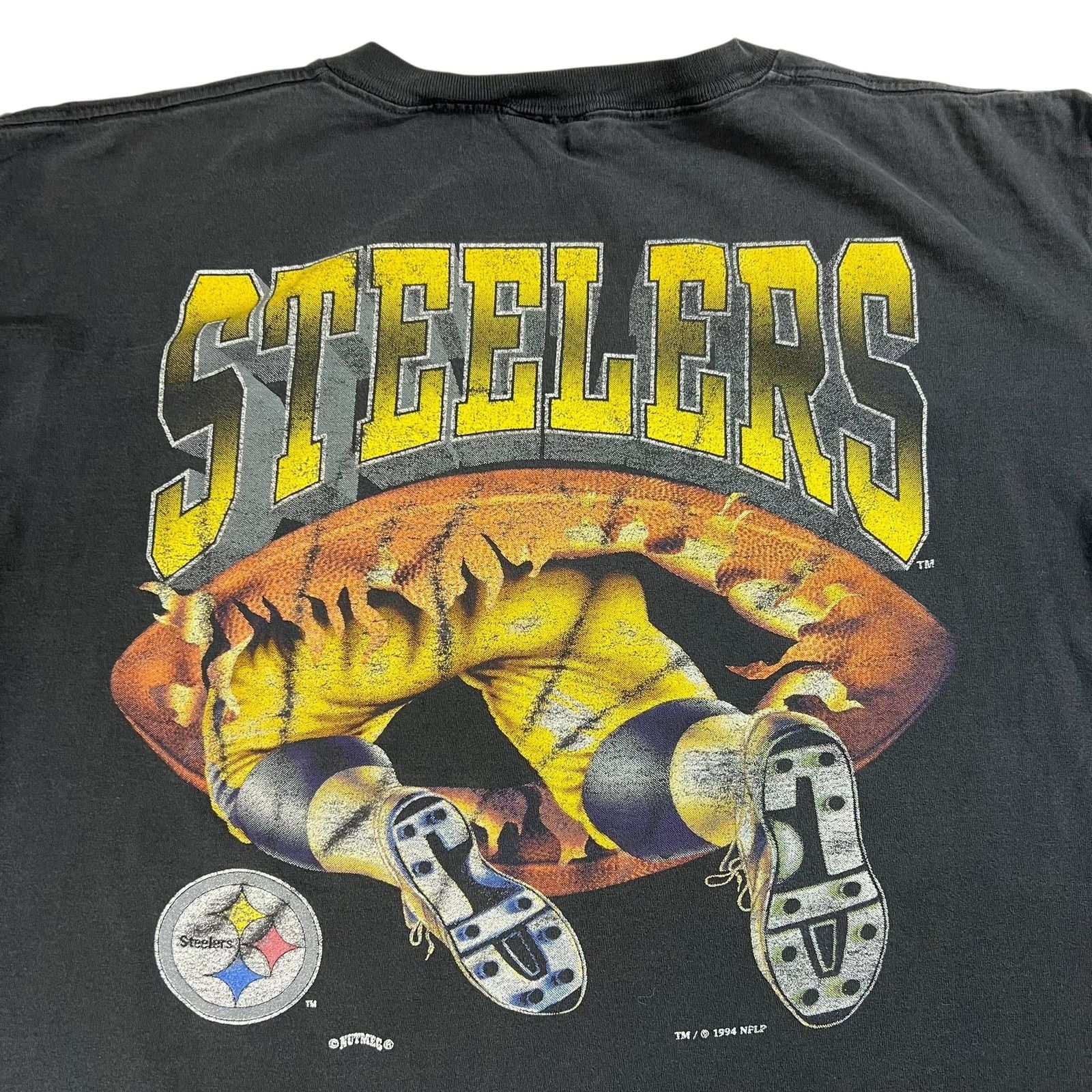 Vintage 1994 Nutmeg Pittsburgh Steelers break through tee