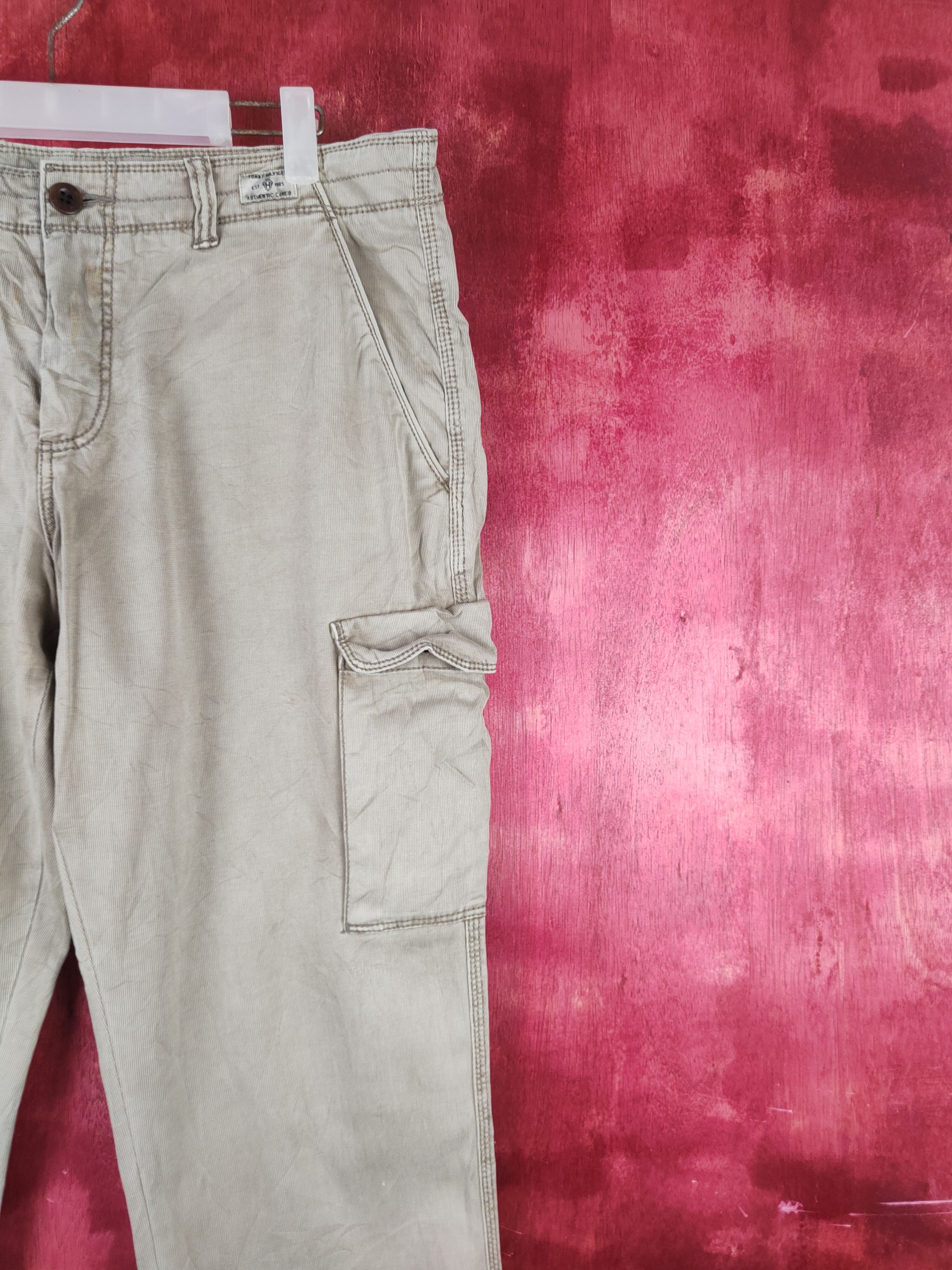 Japanese Brand Tommy Hilfiger Beige Faded Multipocket Cargo Pants #S1326 Size US 34 / EU 50 - 6 Thumbnail