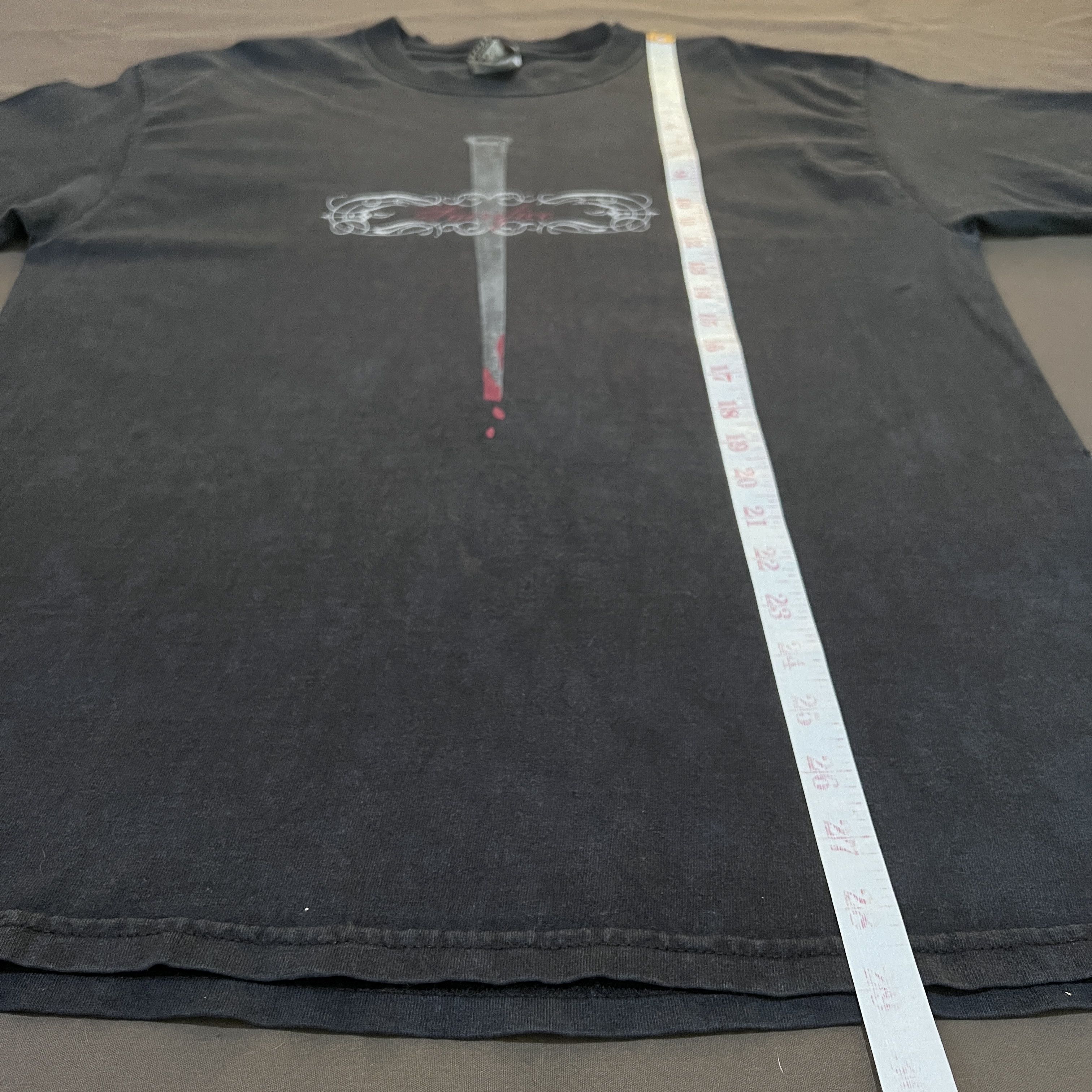 Vintage Y2K Sacrifice Jesus God Lord Bible Holy Tee Faded